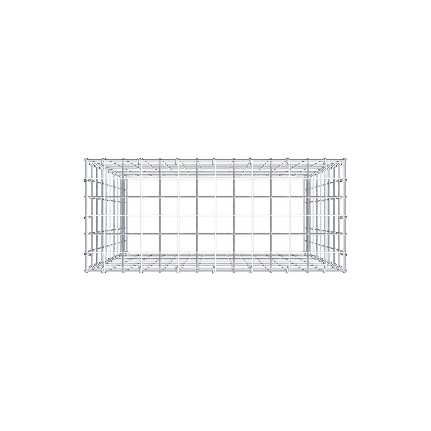 Monteret gabion type 3 100 cm x 70 cm x 30 cm (L x H x D), maskestørrelse 5 cm x 10 cm, C-ring