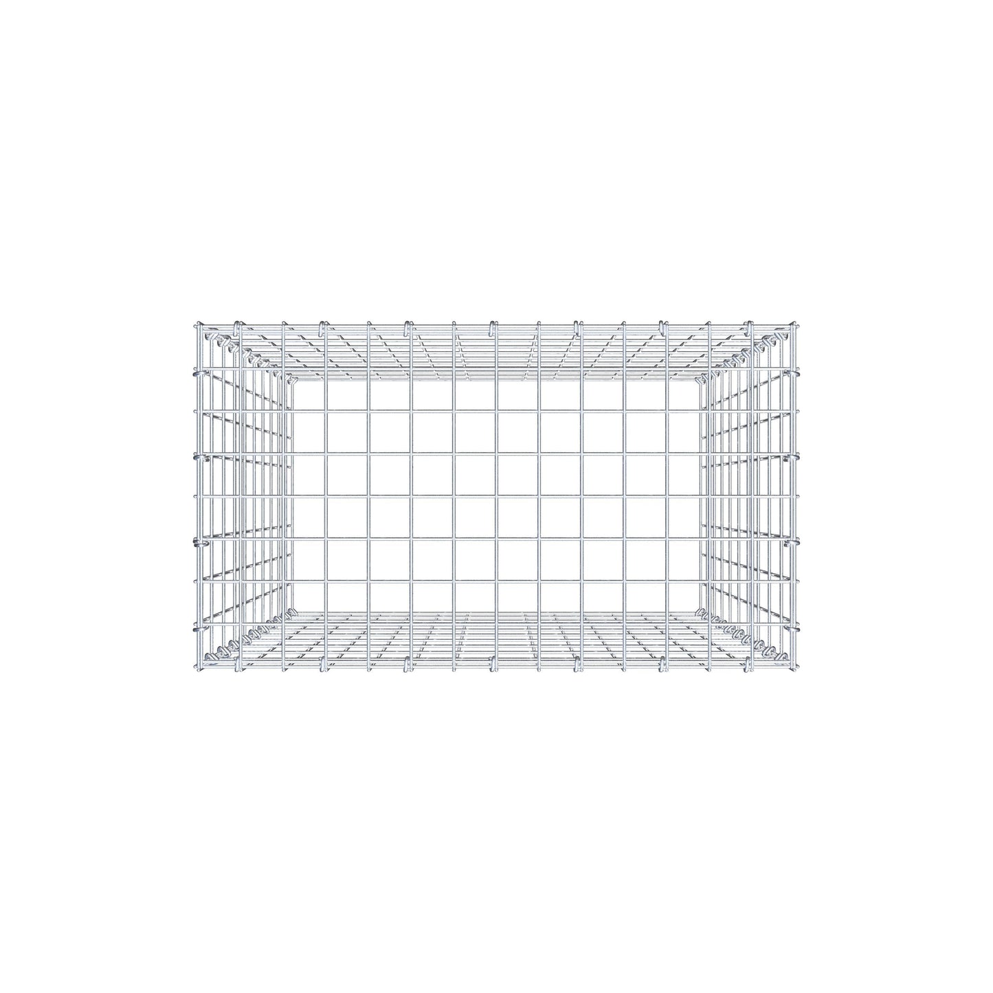 Monteret gabion type 3 100 cm x 70 cm x 40 cm (L x H x D), maskestørrelse 5 cm x 10 cm, C-ring