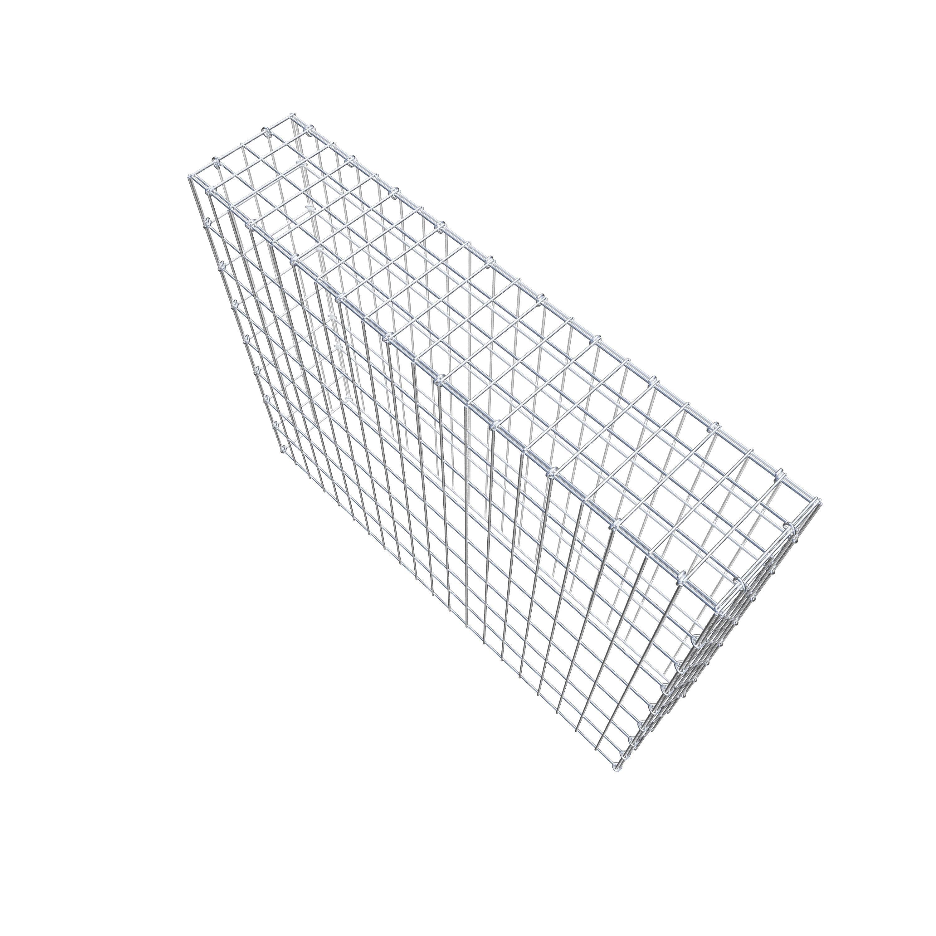 Monteret gabion type 3 100 cm x 80 cm x 20 cm (L x H x D), maskestørrelse 5 cm x 10 cm, C-ring