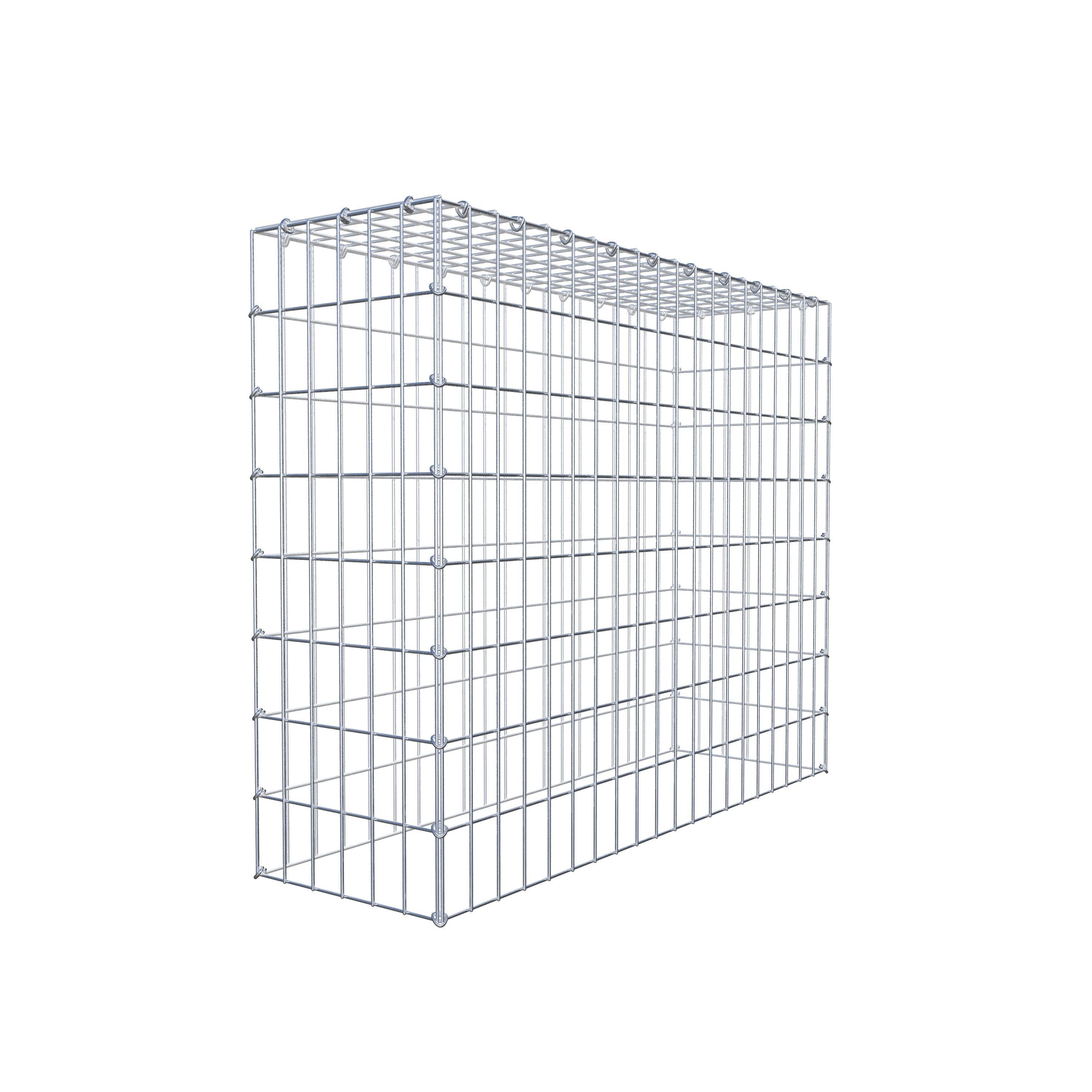 Mounted gabion type 3 100 cm x 80 cm x 30 cm (L x H x D), mesh size 5 cm x 10 cm, C-ring