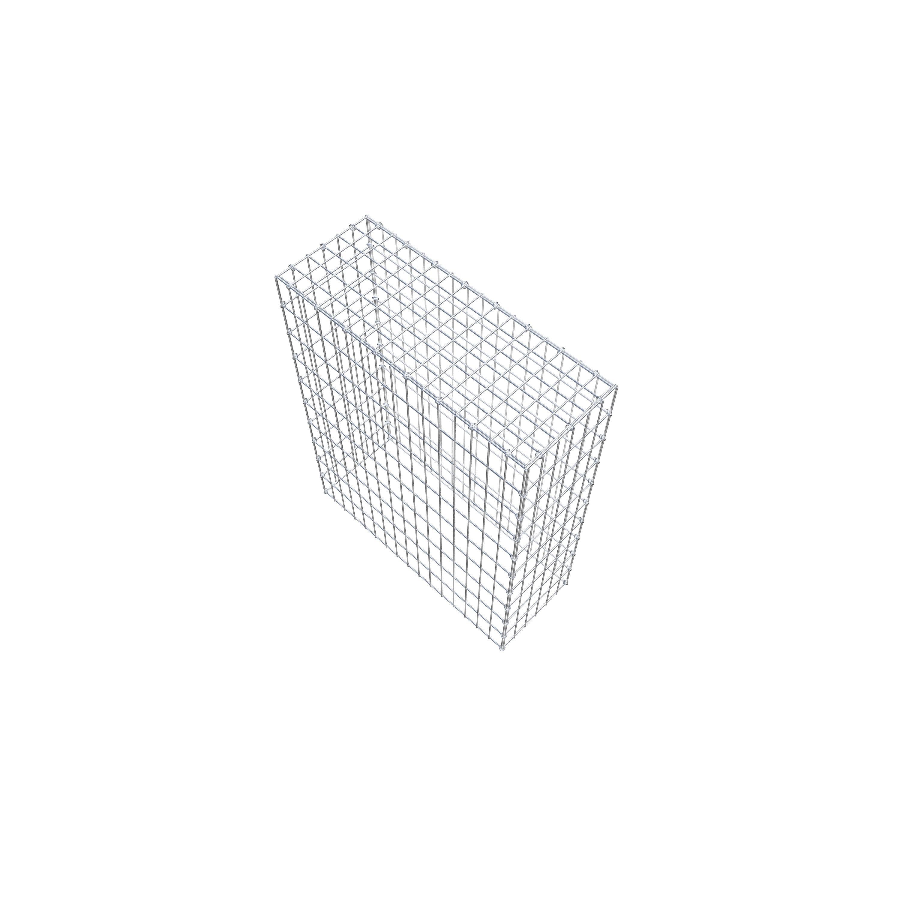 Mounted gabion type 3 100 cm x 80 cm x 30 cm (L x H x D), mesh size 5 cm x 10 cm, C-ring