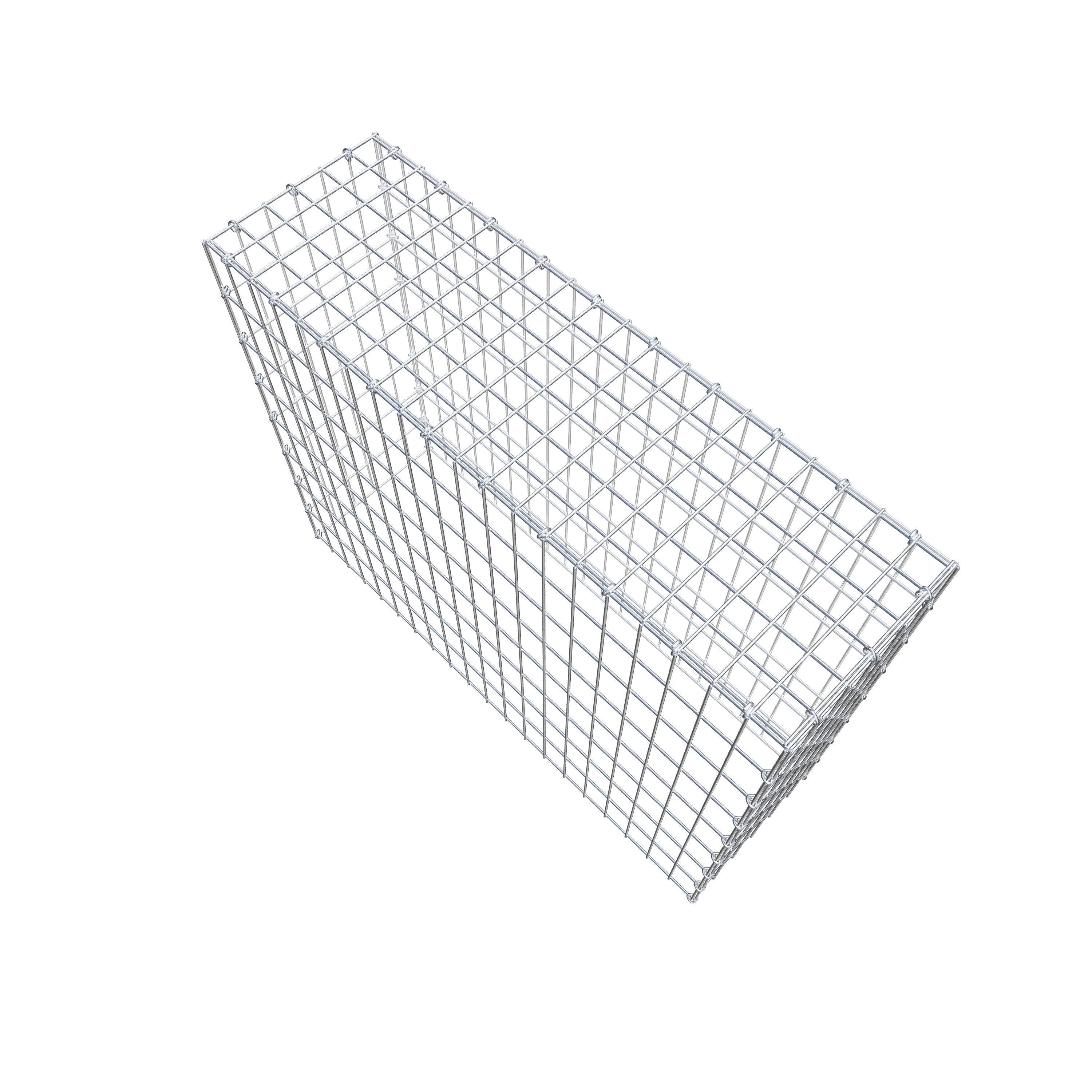 Mounted gabion type 3 100 cm x 80 cm x 30 cm (L x H x D), mesh size 5 cm x 10 cm, C-ring