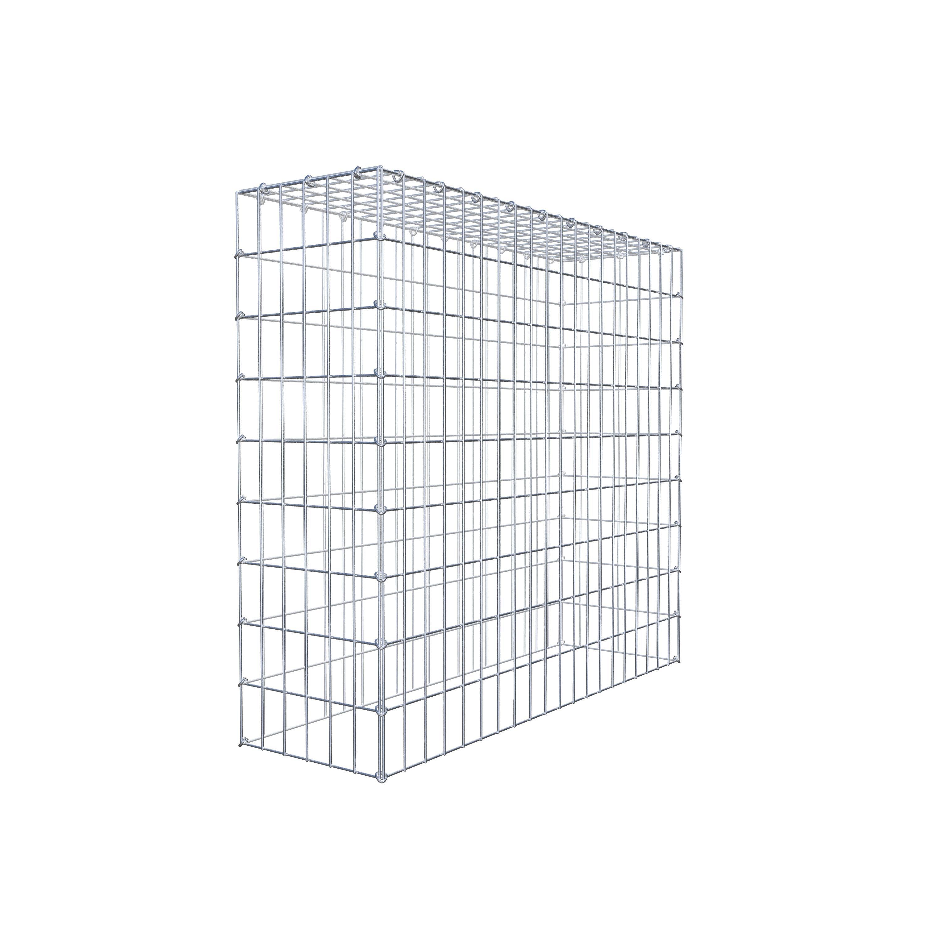 Mounted gabion type 3 100 cm x 90 cm x 30 cm (L x H x D), mesh size 5 cm x 10 cm, C-ring