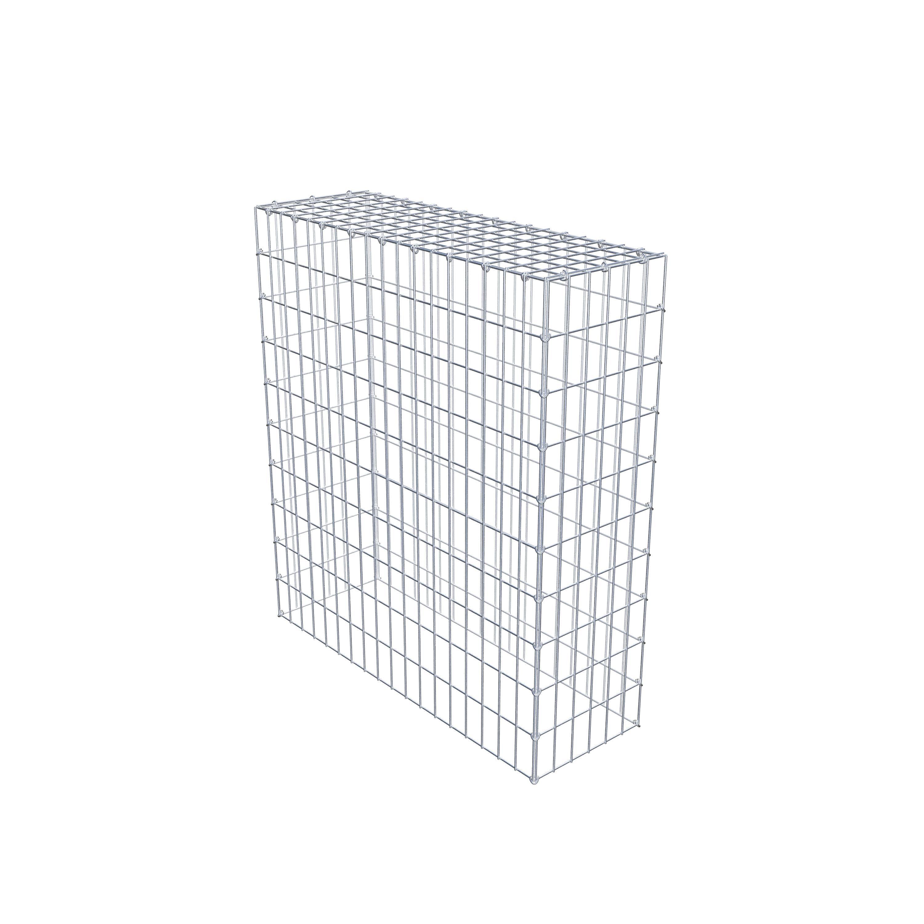 Mounted gabion type 3 100 cm x 90 cm x 30 cm (L x H x D), mesh size 5 cm x 10 cm, C-ring