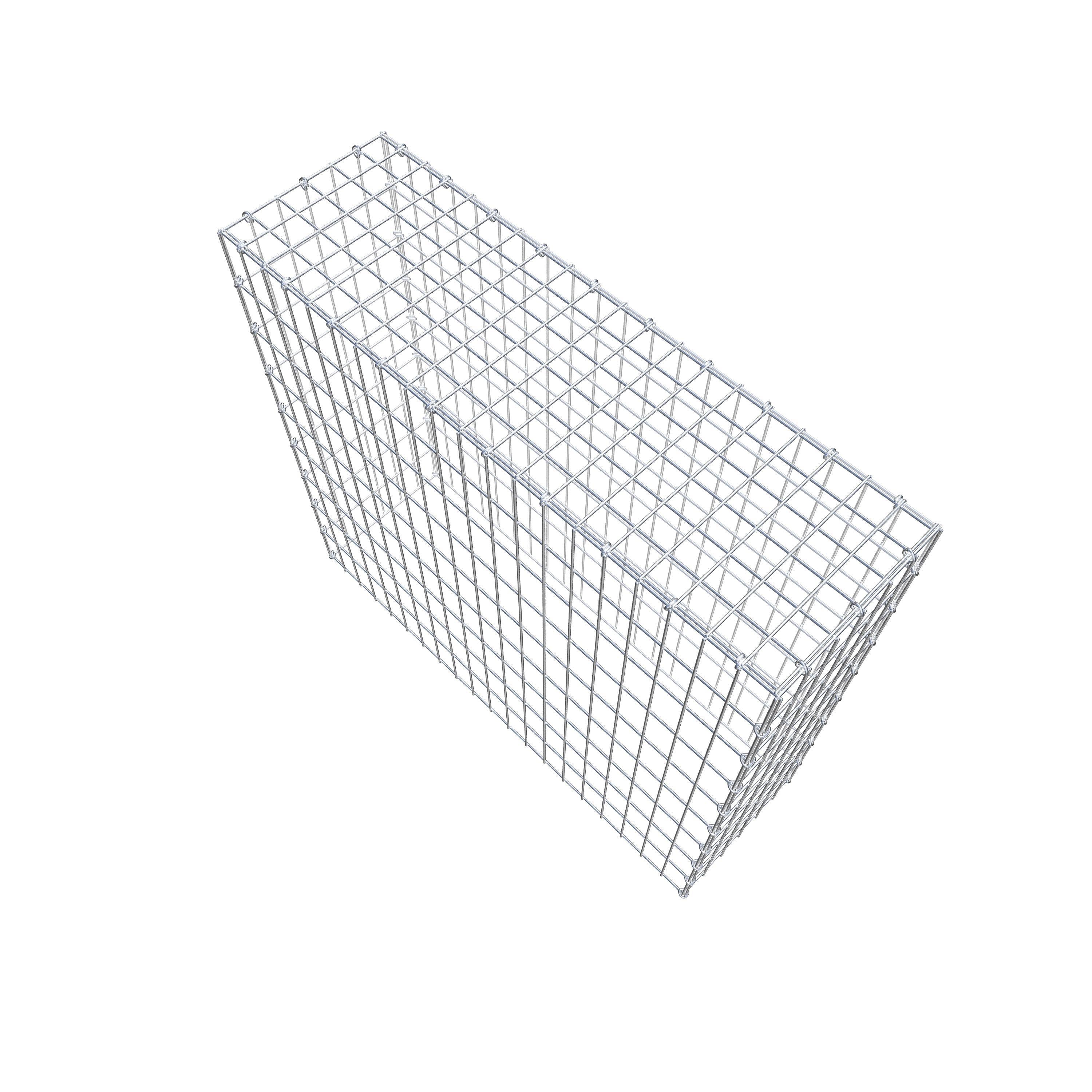 Mounted gabion type 3 100 cm x 90 cm x 30 cm (L x H x D), mesh size 5 cm x 10 cm, C-ring