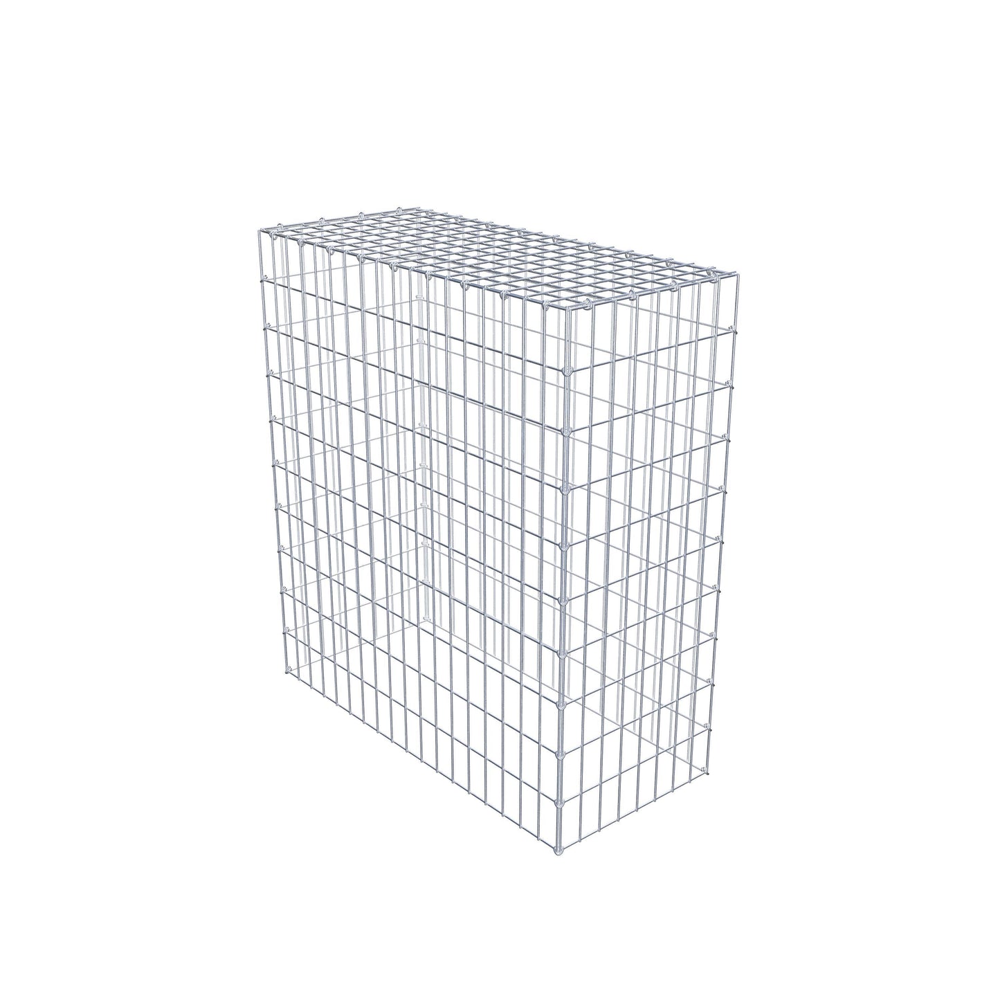 Monteret gabion type 3 100 cm x 90 cm x 40 cm (L x H x D), maskestørrelse 5 cm x 10 cm, C-ring