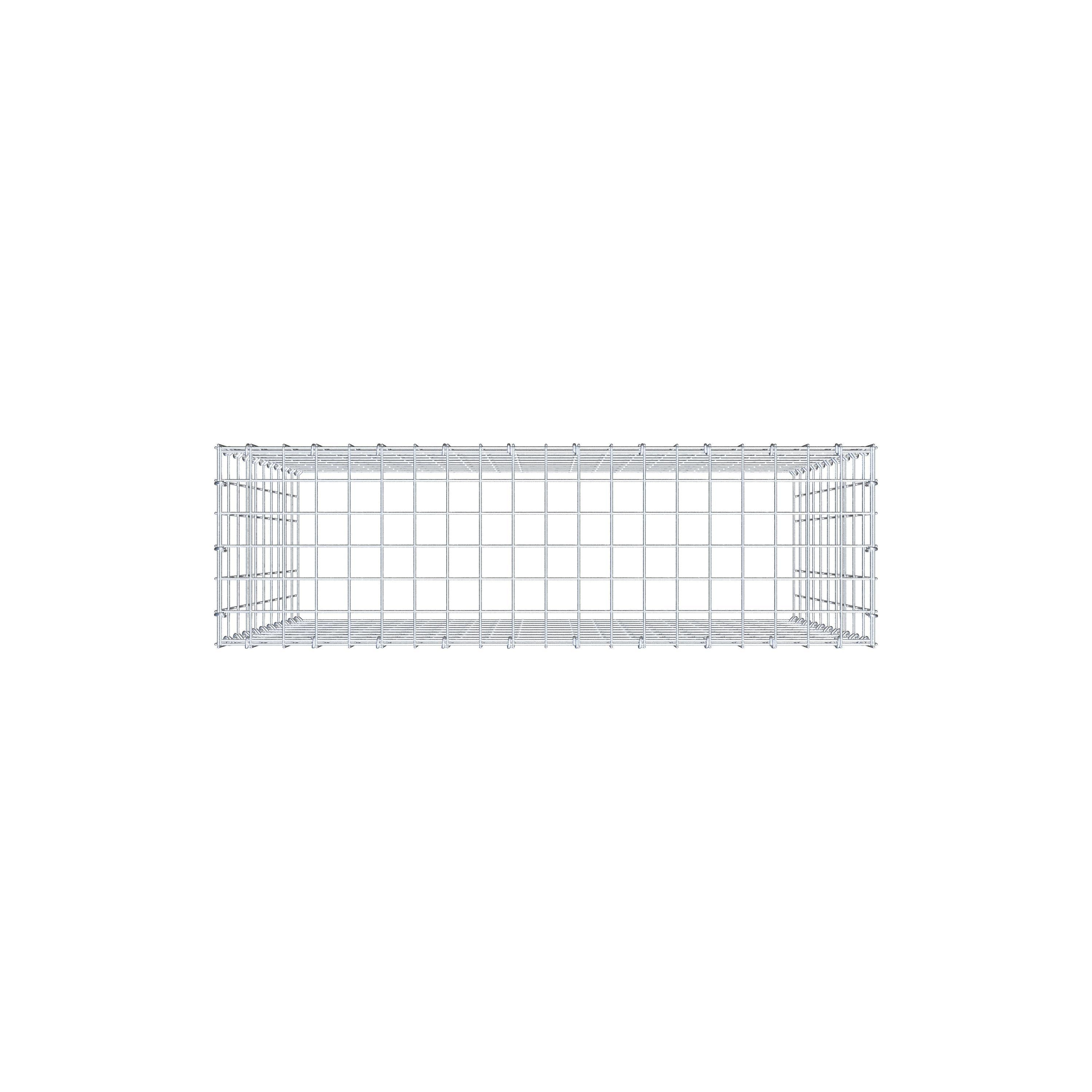 Anbaugabione Typ 3 100 cm x 100 cm x 30 cm (L x H x T), Maschenweite 5 cm x 10 cm, C-Ring