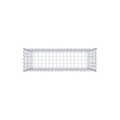 Gabbione aggiuntivo tipo 3 100 cm x 100 cm x 30 cm (L x H x P), dimensione maglia 5 cm x 10 cm, a spirale