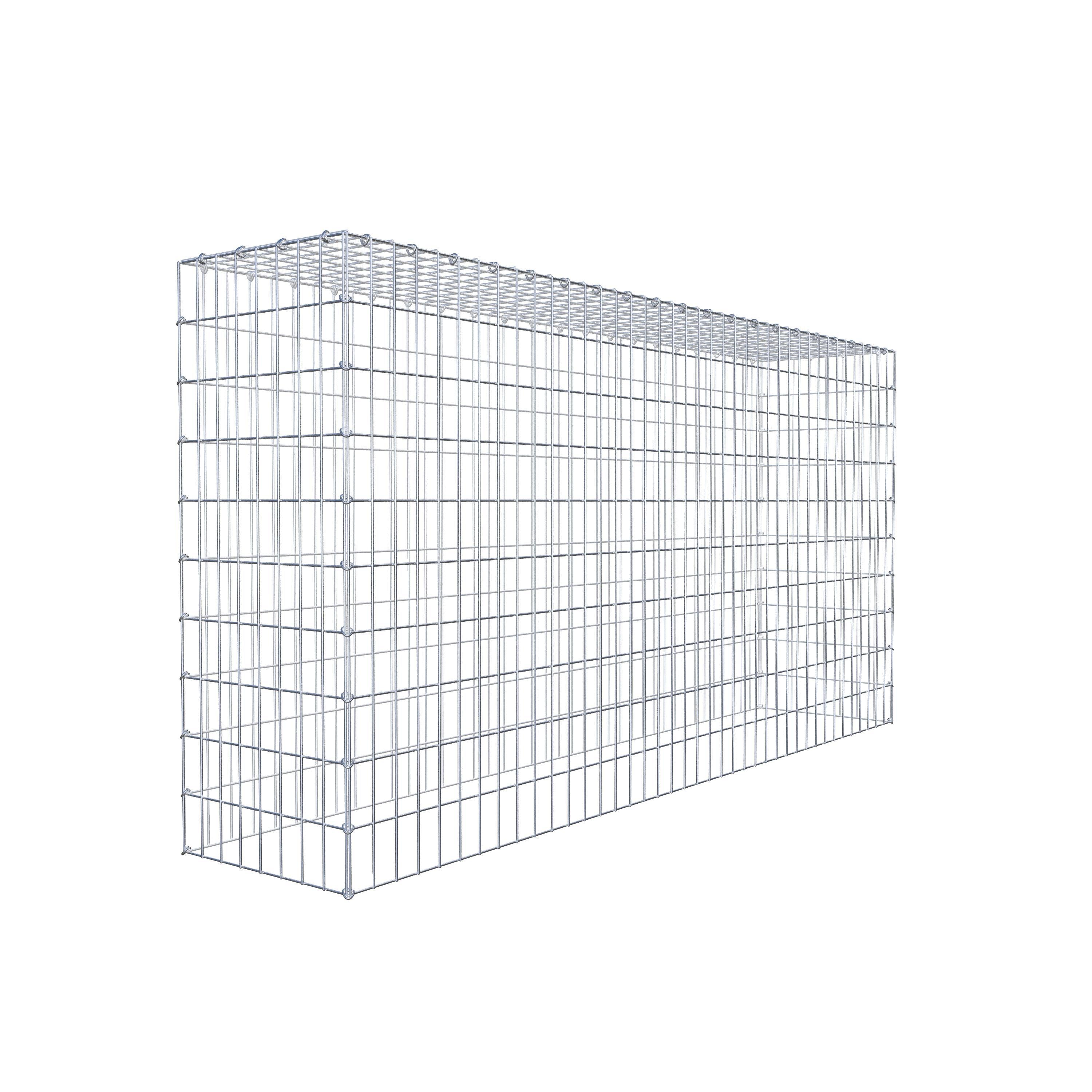 Mounted gabion type 3 200 cm x 100 cm x 40 cm (L x H x D), mesh size 5 cm x 10 cm, C-ring