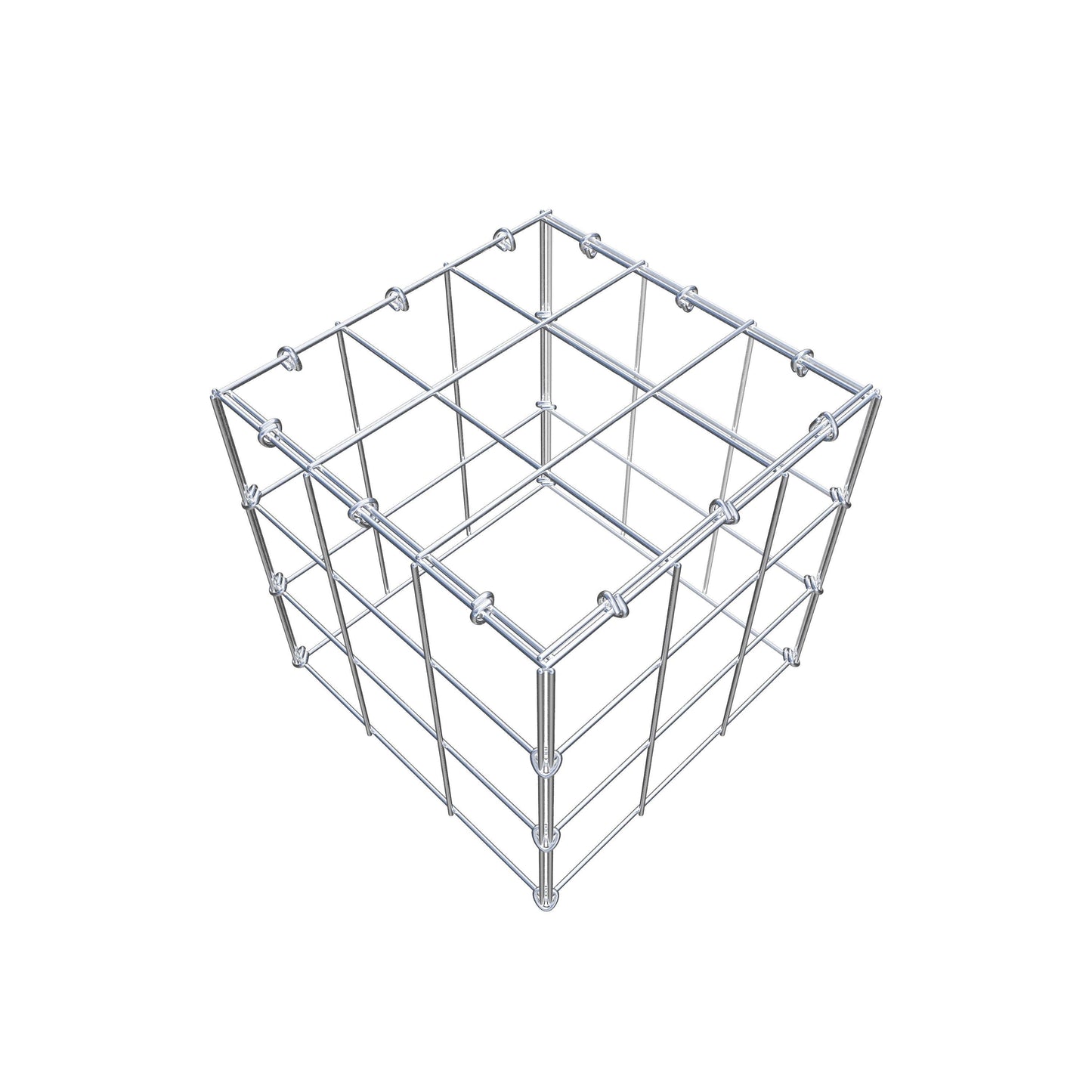 Monteret gabion type 3 30 cm x 30 cm x 30 cm (L x H x D), maskestørrelse 10 cm x 10 cm, C-ring