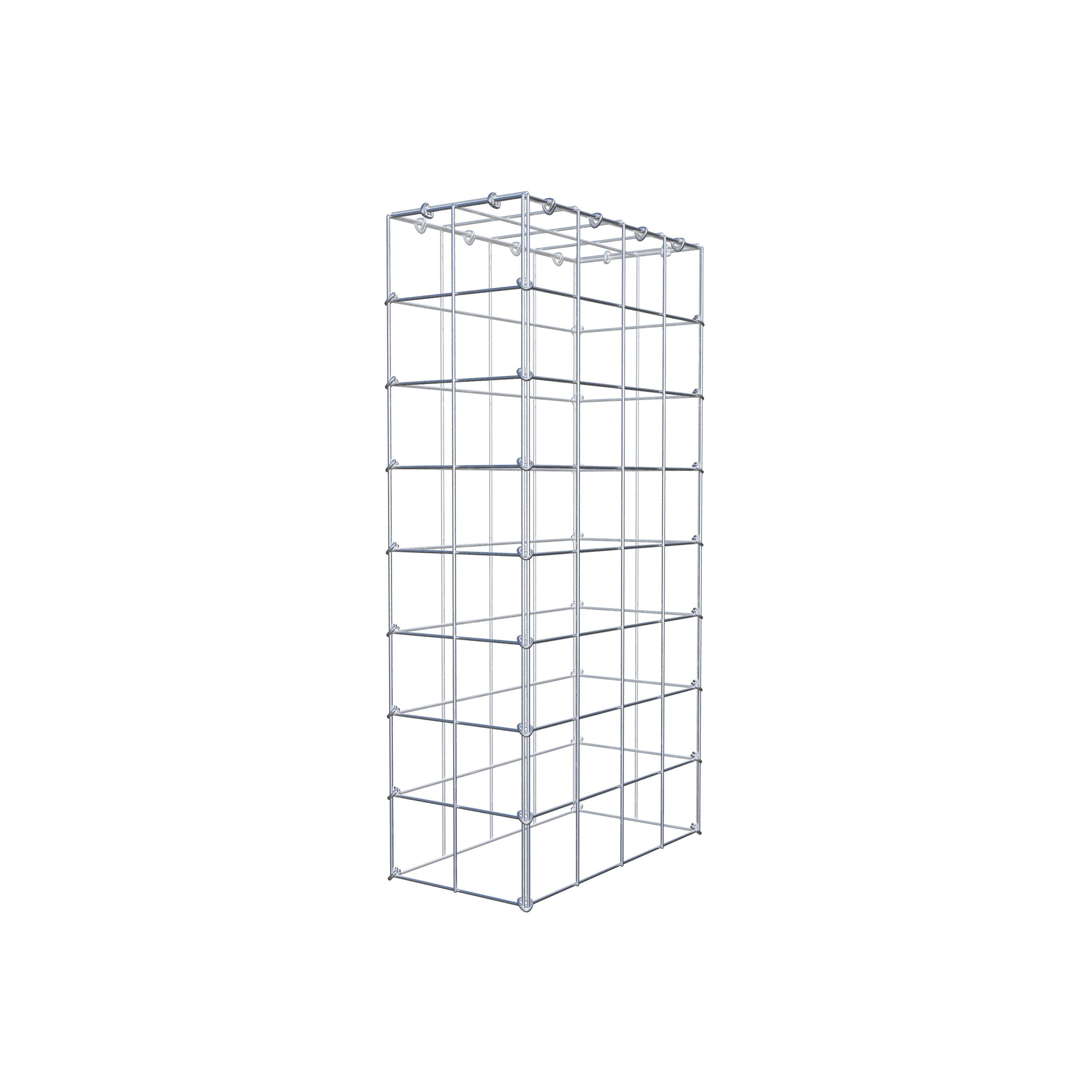 Mounted gabion type 3 80 cm x 40 cm x 20 cm (L x H x D), mesh size 10 cm x 10 cm, C-ring