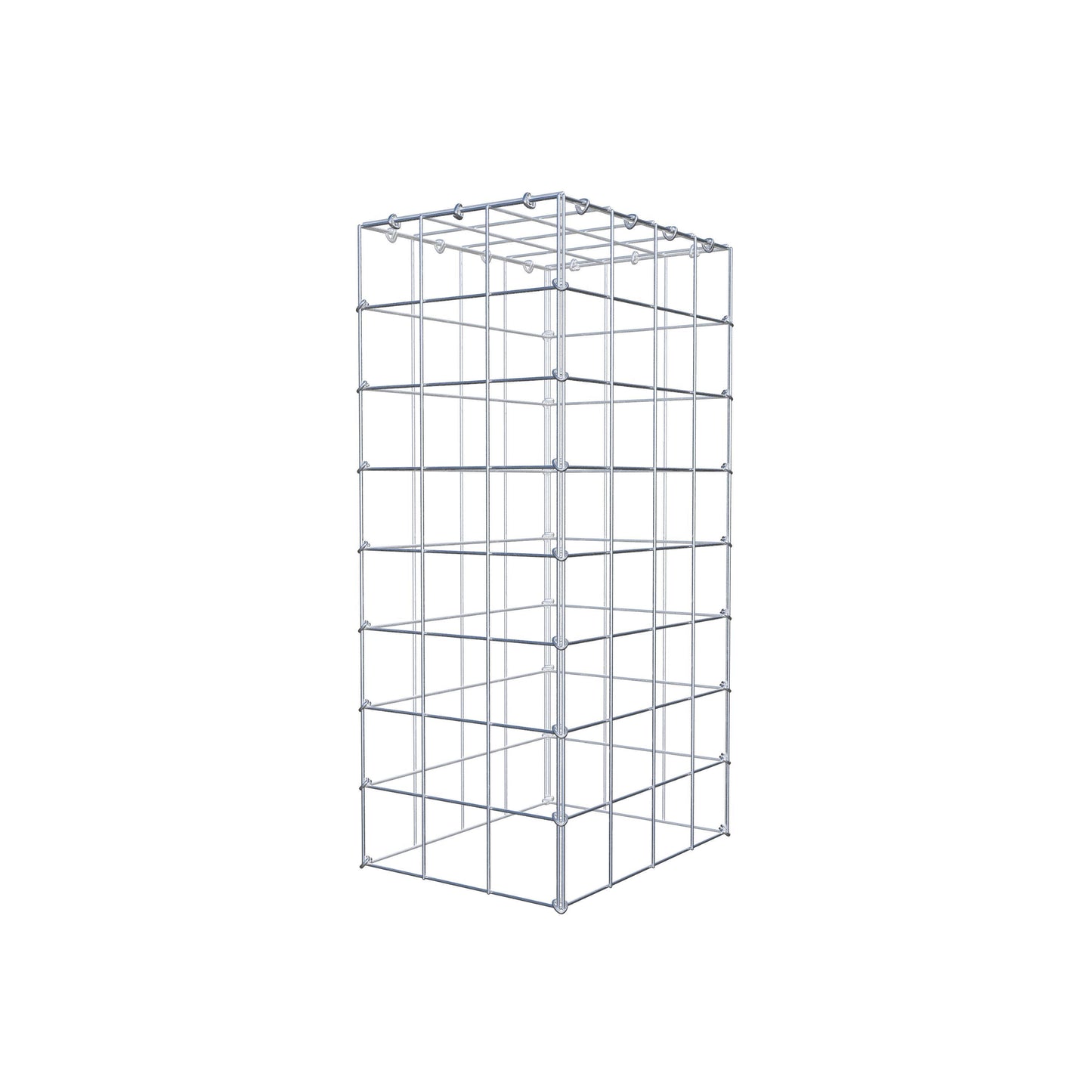 Monteret gabion type 3 80 cm x 40 cm x 30 cm (L x H x D), maskestørrelse 10 cm x 10 cm, C-ring