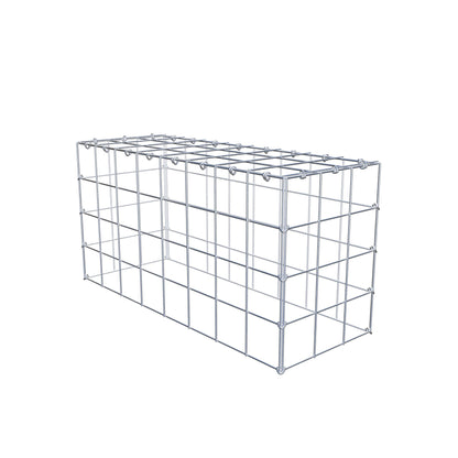 Monteret gabion type 3 80 cm x 40 cm x 30 cm (L x H x D), maskestørrelse 10 cm x 10 cm, C-ring