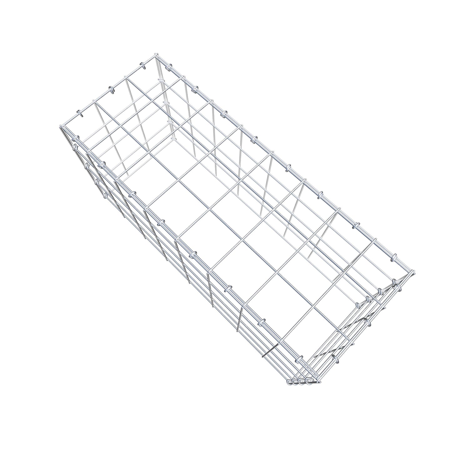 Monteret gabion type 3 80 cm x 40 cm x 30 cm (L x H x D), maskestørrelse 10 cm x 10 cm, C-ring