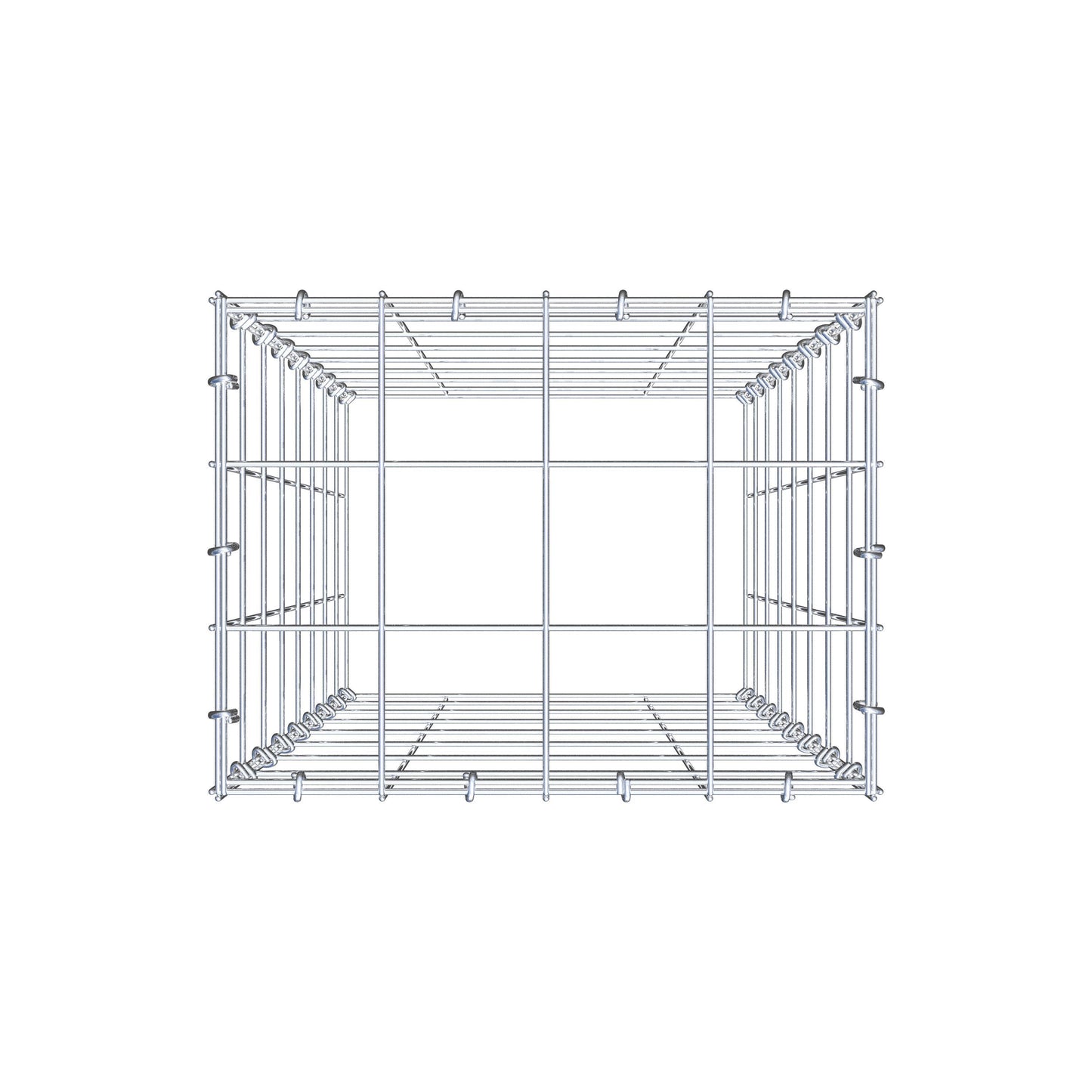 Monteret gabion type 3 80 cm x 40 cm x 30 cm (L x H x D), maskestørrelse 10 cm x 10 cm, C-ring