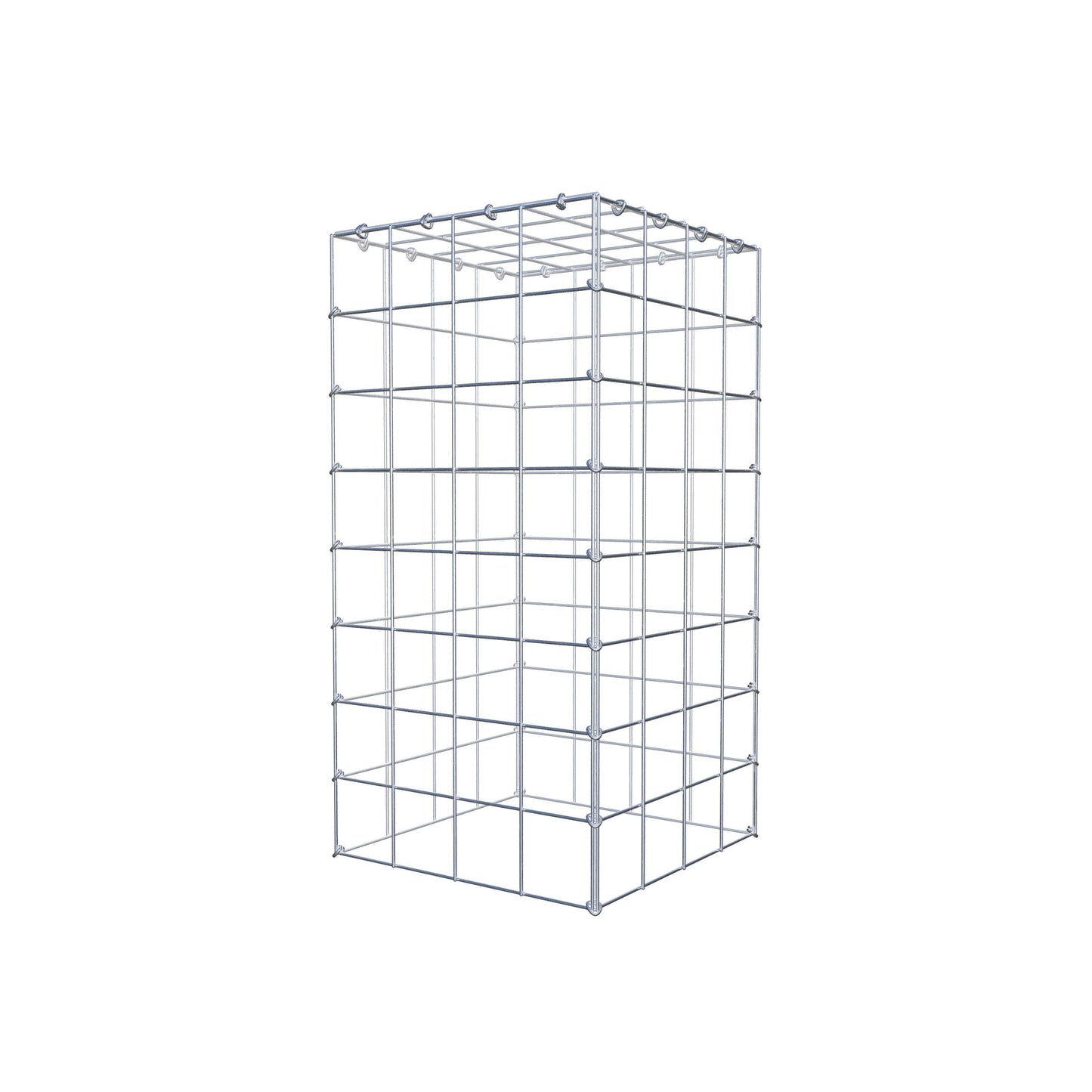 Monteret gabion type 3 80 cm x 40 cm x 40 cm (L x H x D), maskestørrelse 10 cm x 10 cm, C-ring