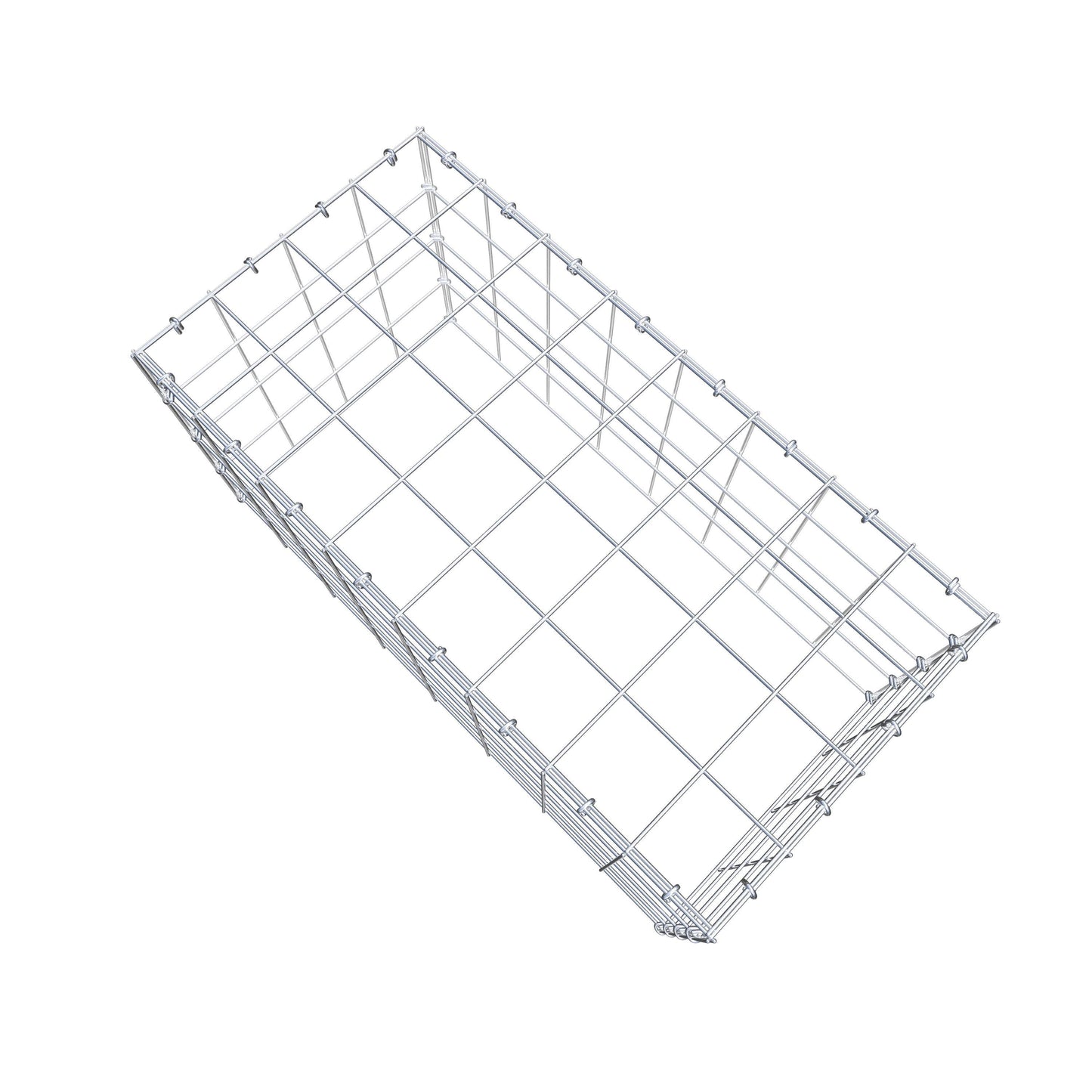 Monteret gabion type 3 80 cm x 40 cm x 40 cm (L x H x D), maskestørrelse 10 cm x 10 cm, C-ring