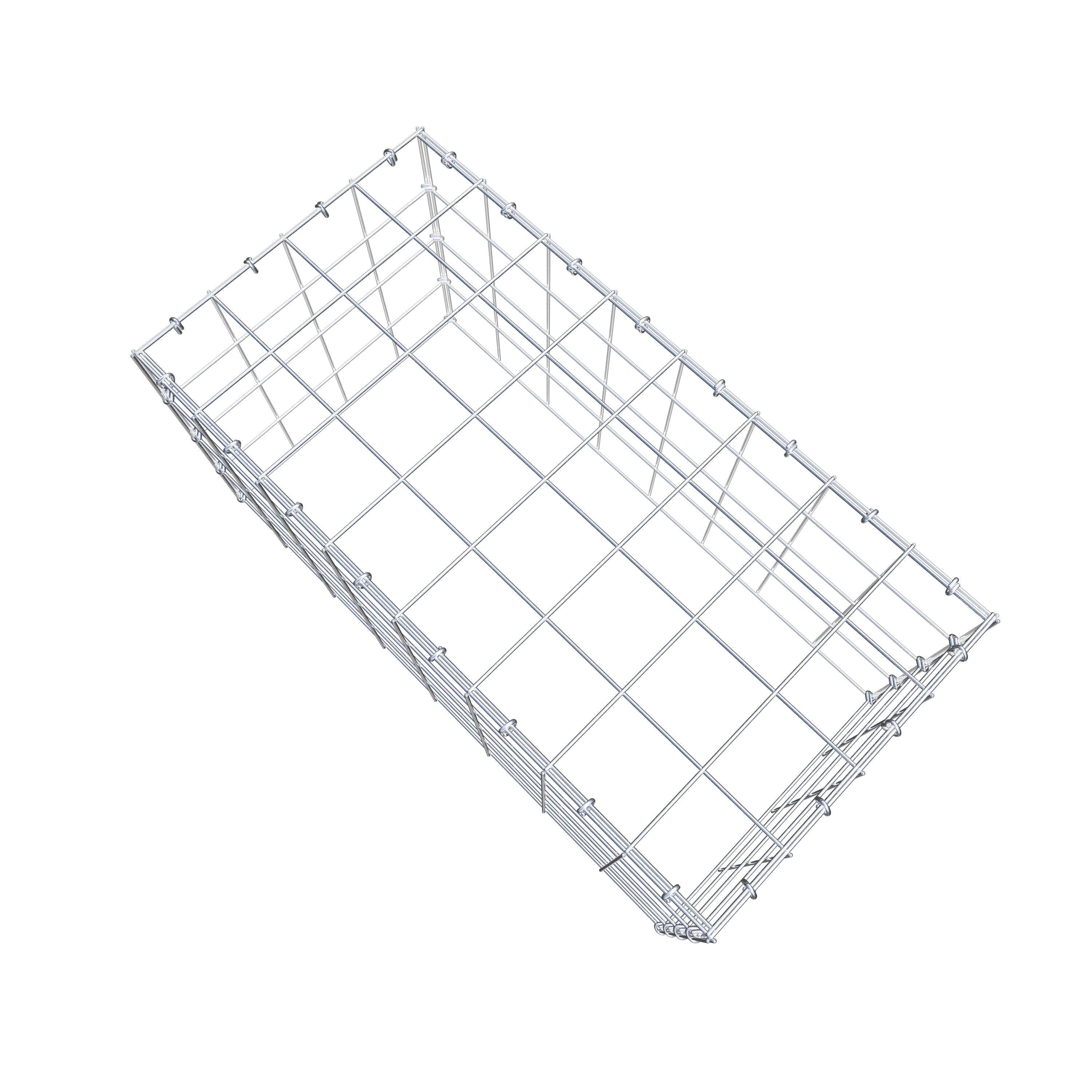 Monteret gabion type 3 80 cm x 40 cm x 40 cm (L x H x D), maskestørrelse 10 cm x 10 cm, C-ring