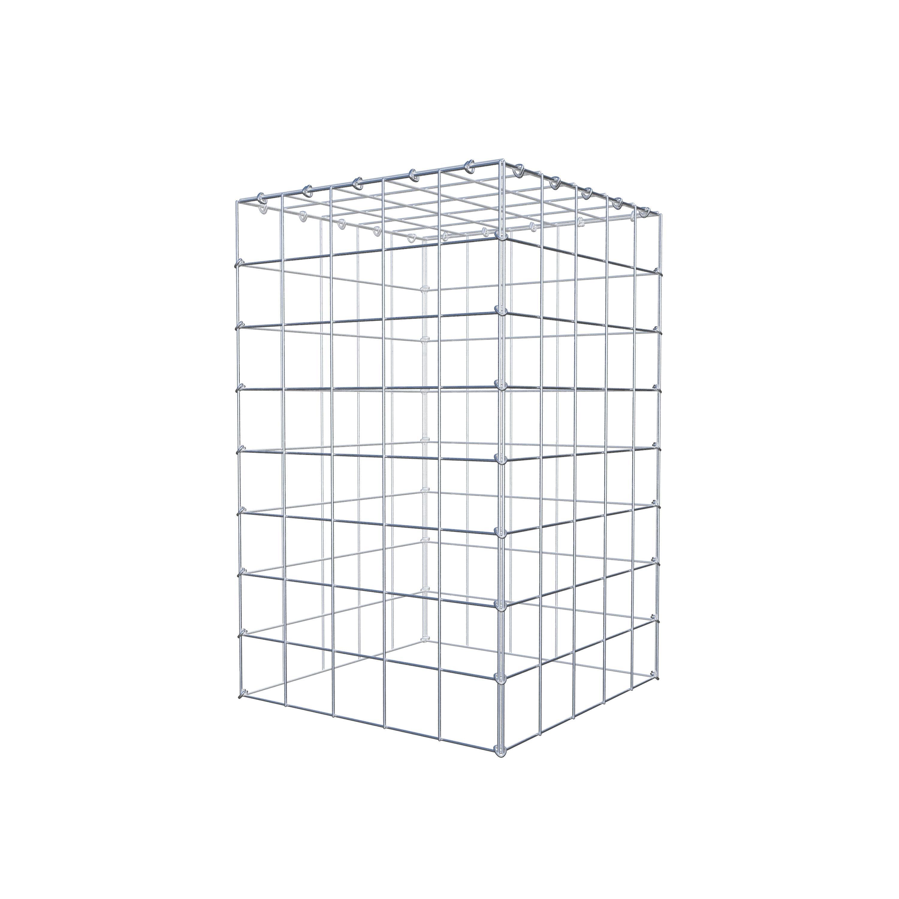 Monteret gabion type 3 80 cm x 50 cm x 50 cm (L x H x D), maskestørrelse 10 cm x 10 cm, C-ring