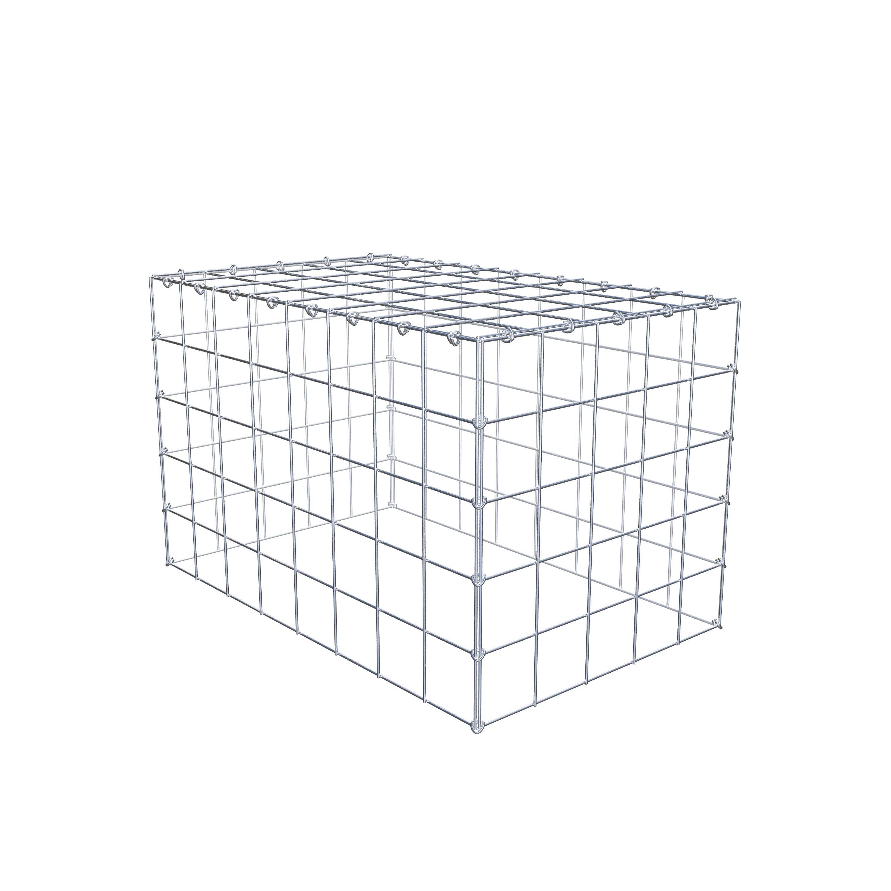 Mounted gabion type 3 80 cm x 50 cm x 50 cm (L x H x D), mesh size 10 cm x 10 cm, C-ring