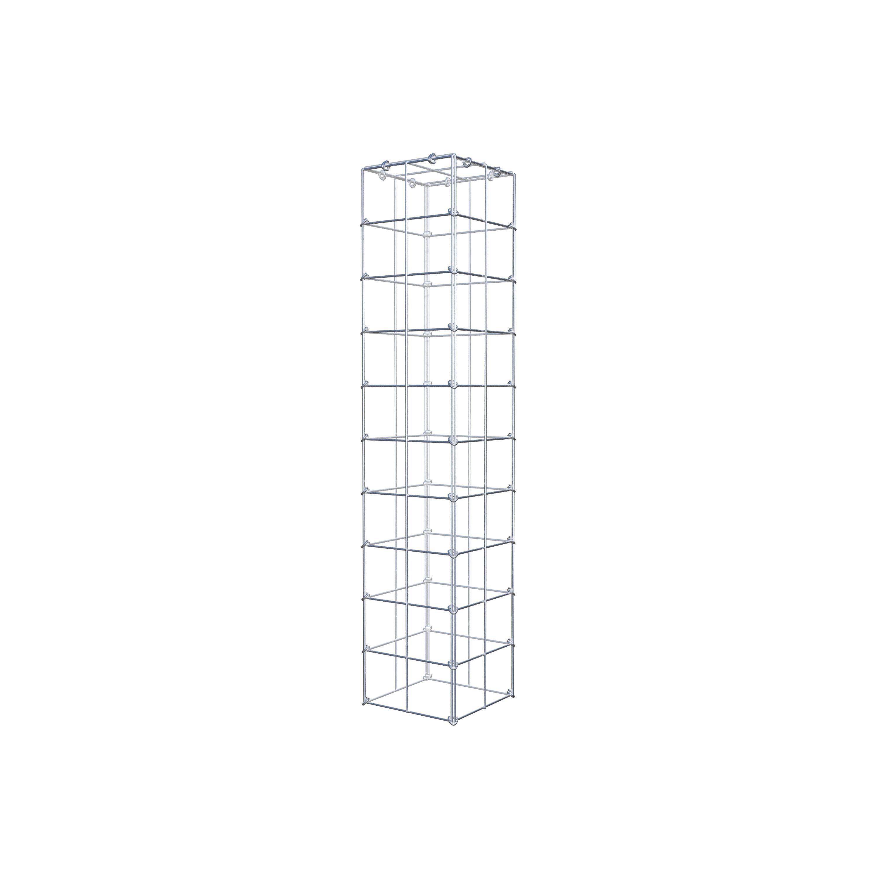 Monteret gabion type 3 100 cm x 20 cm x 20 cm (L x H x D), maskestørrelse 10 cm x 10 cm, C-ring