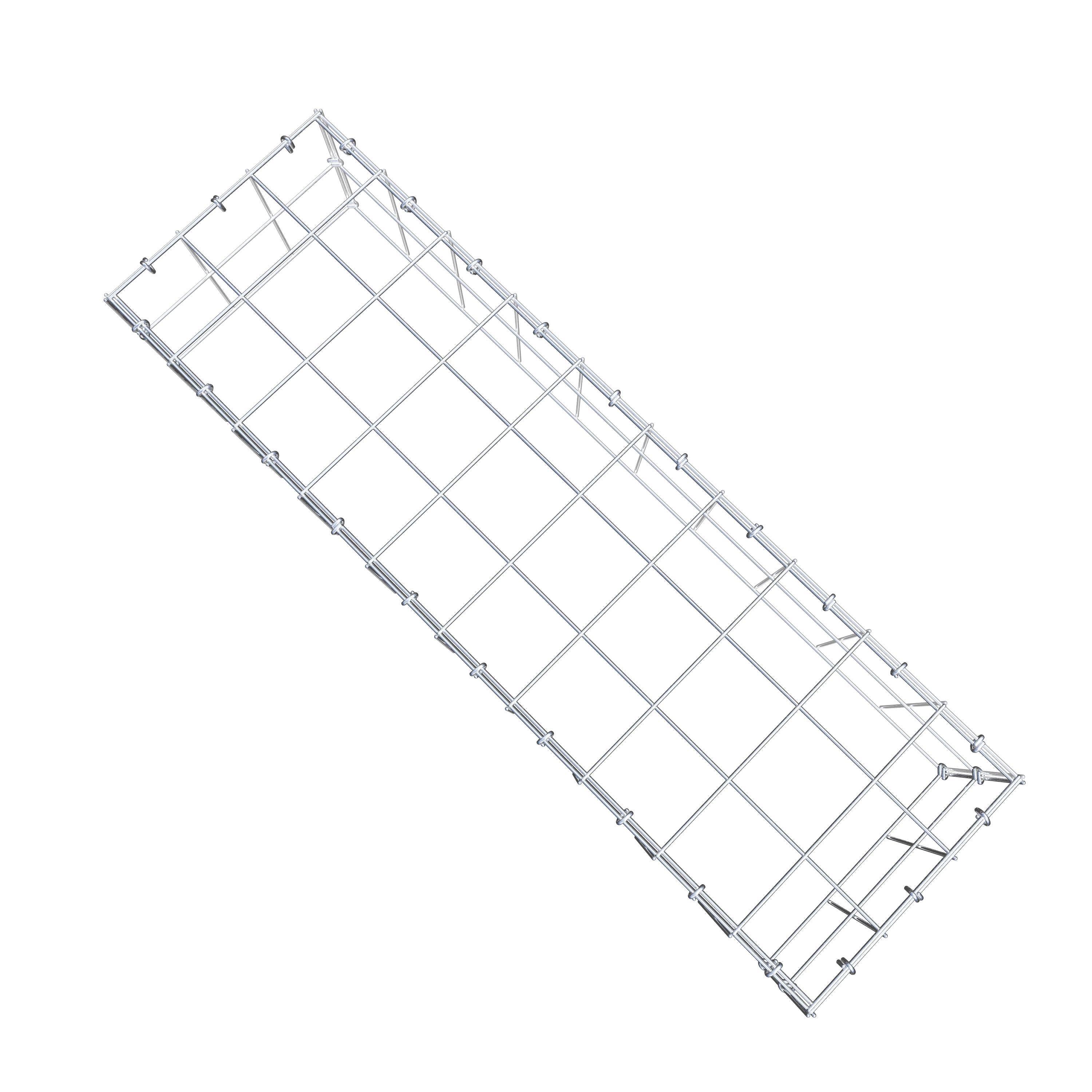 Monteret gabion type 3 100 cm x 20 cm x 30 cm (L x H x D), maskestørrelse 10 cm x 10 cm, C-ring