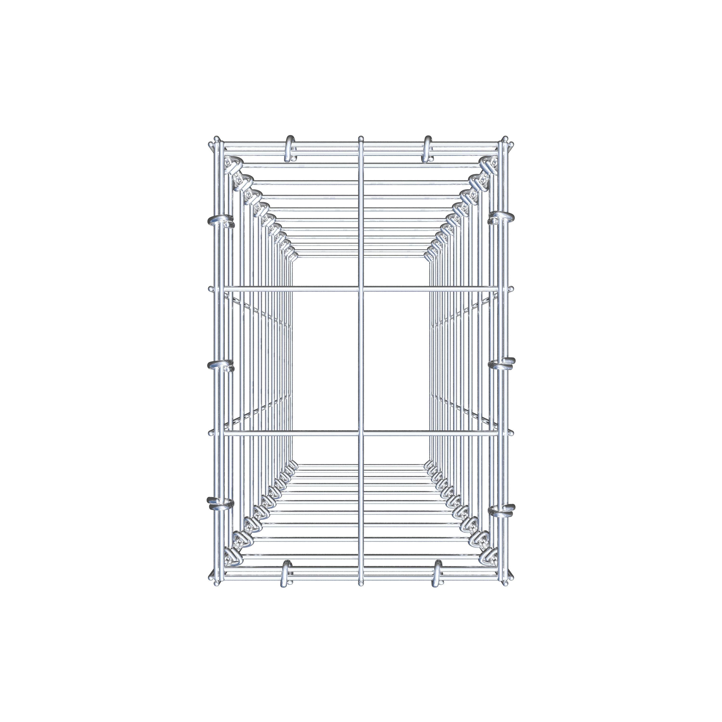 Monteret gabion type 3 100 cm x 20 cm x 30 cm (L x H x D), maskestørrelse 10 cm x 10 cm, C-ring