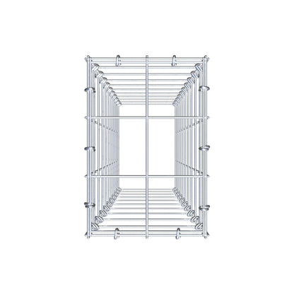 Type 3 oplegkorf 100 cm x 20 cm x 30 cm (L x H x D), maaswijdte 10 cm x 10 cm, C-ring