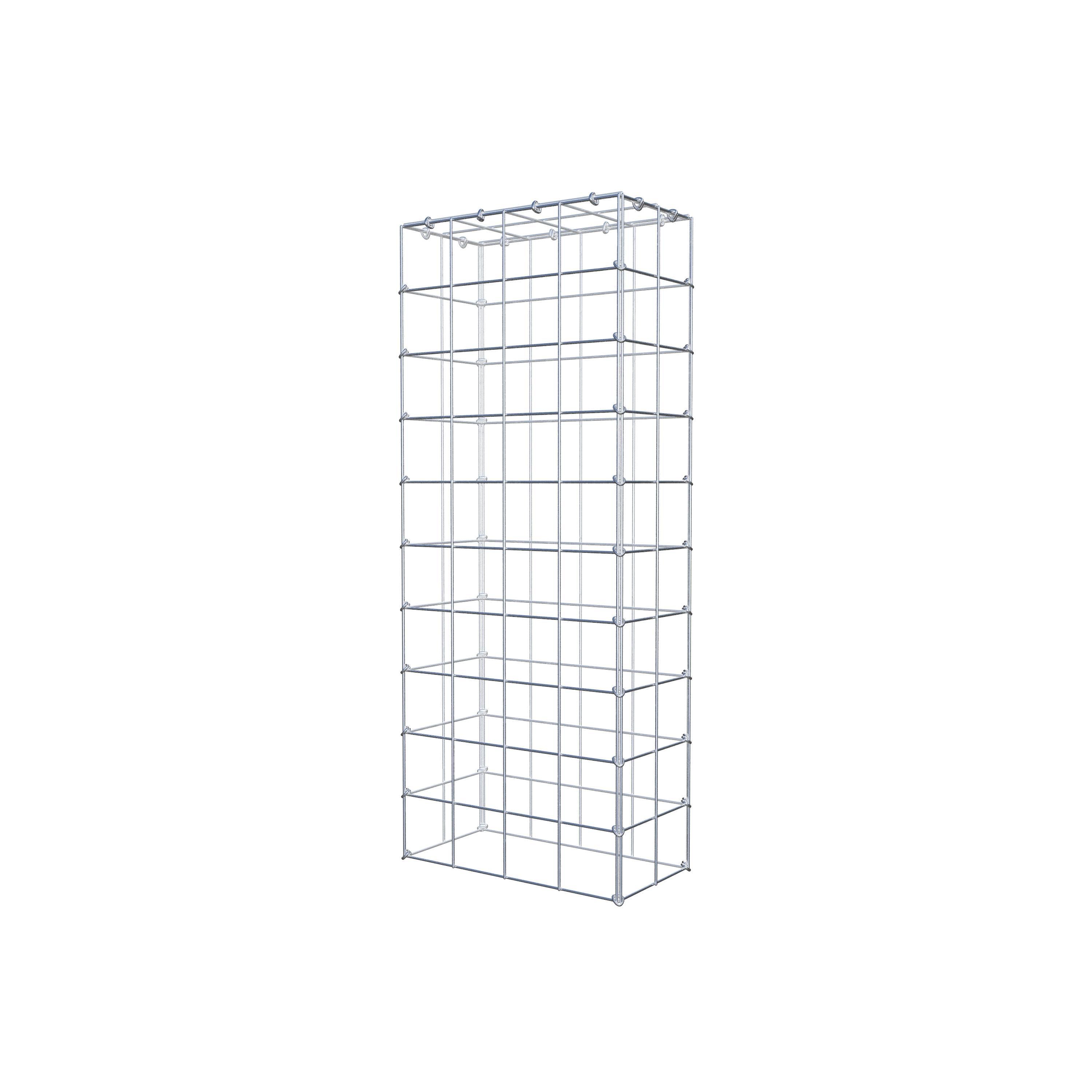 Mounted gabion type 3 100 cm x 20 cm x 40 cm (L x H x D), mesh size 10 cm x 10 cm, C-ring