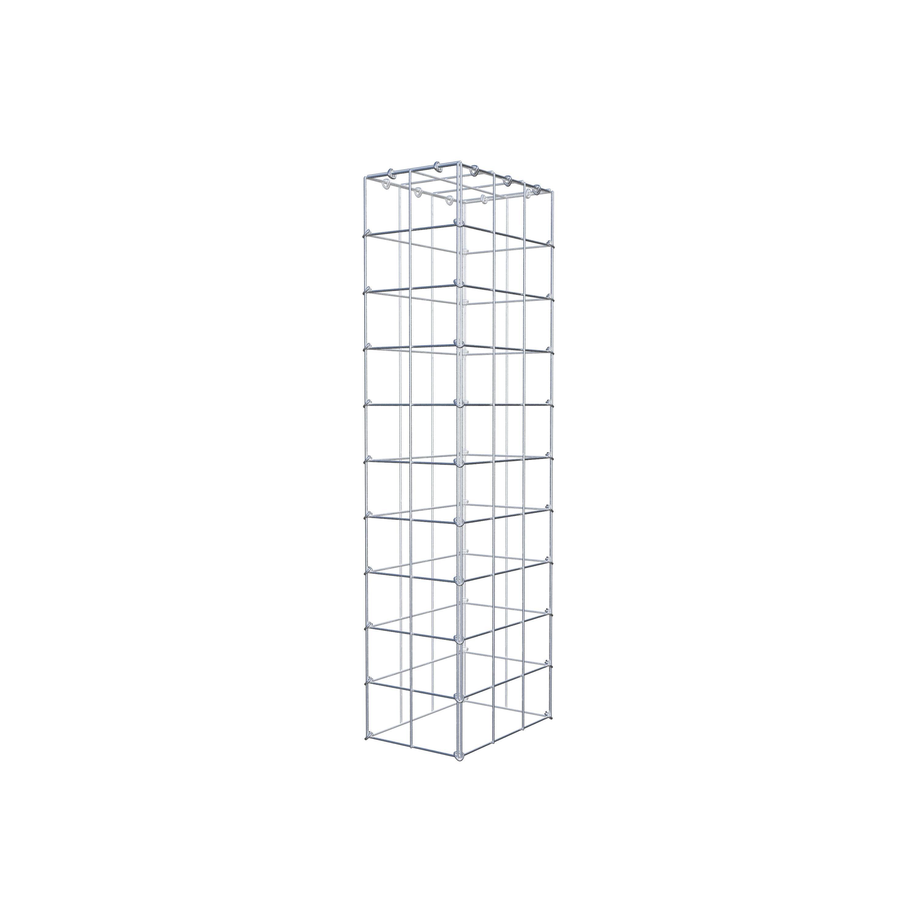 Monteret gabion type 3 100 cm x 30 cm x 20 cm (L x H x D), maskestørrelse 10 cm x 10 cm, C-ring