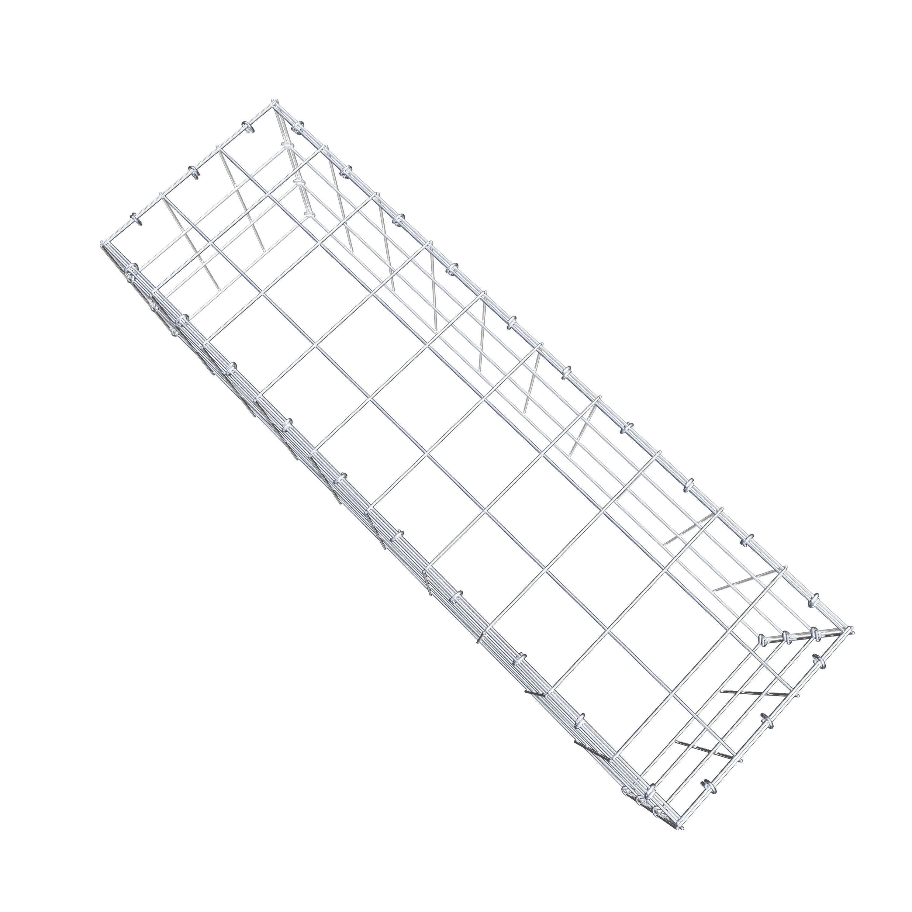 Mounted gabion type 3 100 cm x 30 cm x 30 cm (L x H x D), mesh size 10 cm x 10 cm, C-ring