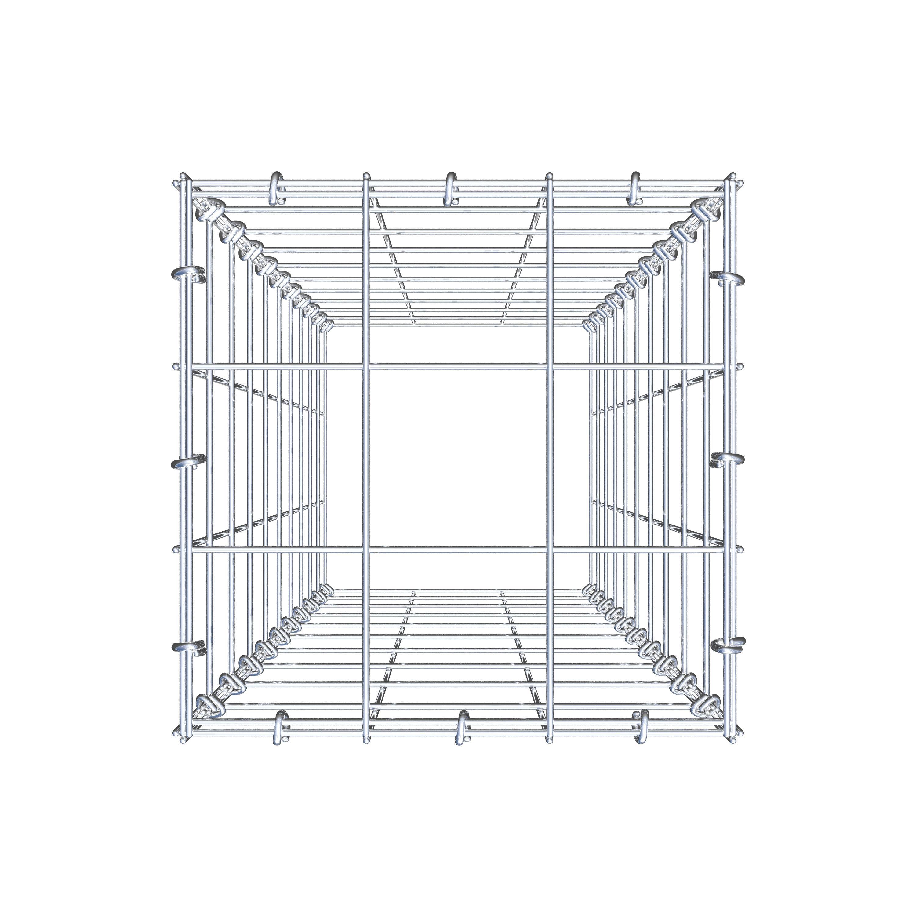 Monteret gabion type 3 100 cm x 30 cm x 30 cm (L x H x D), maskestørrelse 10 cm x 10 cm, C-ring