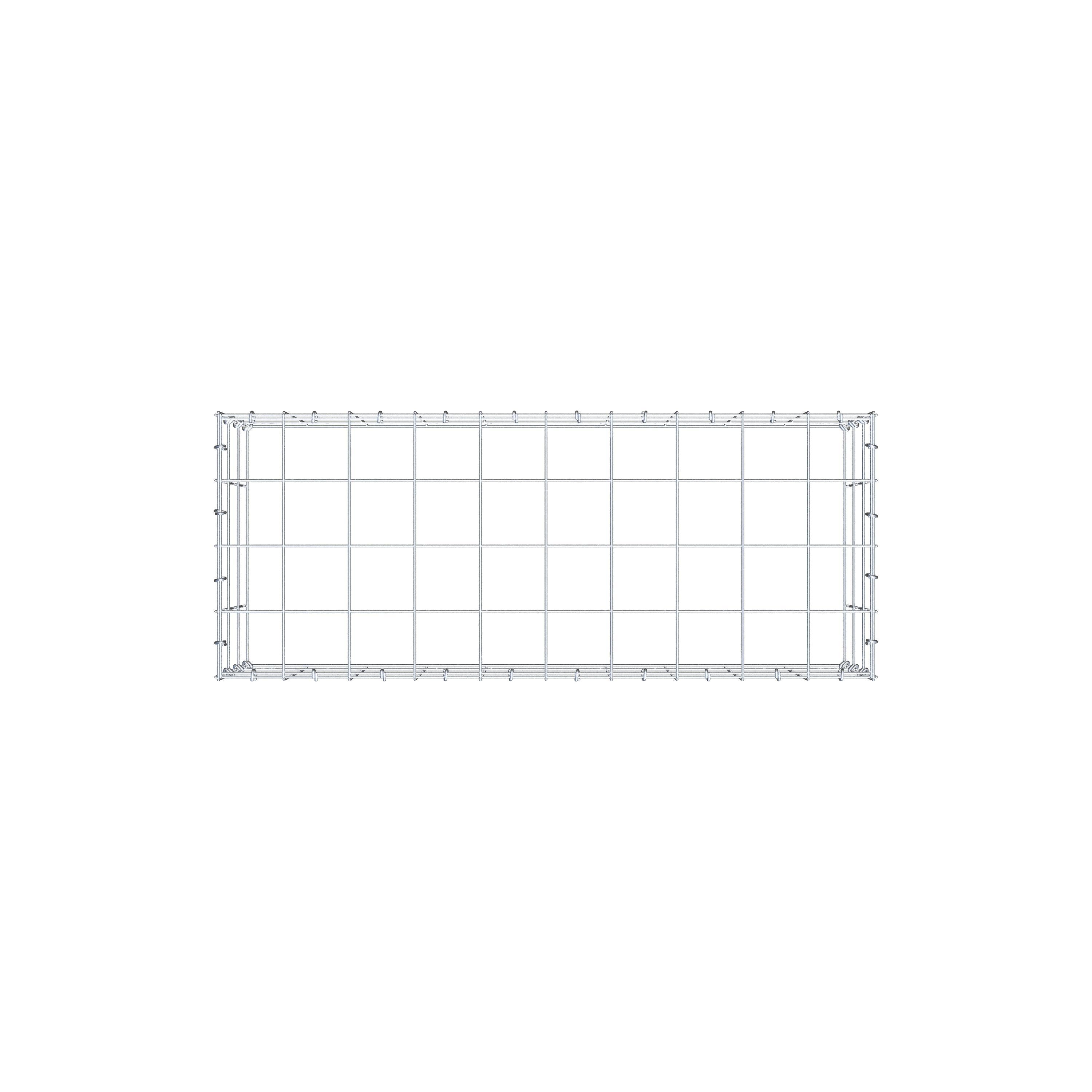 Anbaugabione Typ 3 100 cm x 30 cm x 40 cm (L x H x T), Maschenweite 10 cm x 10 cm, C-Ring