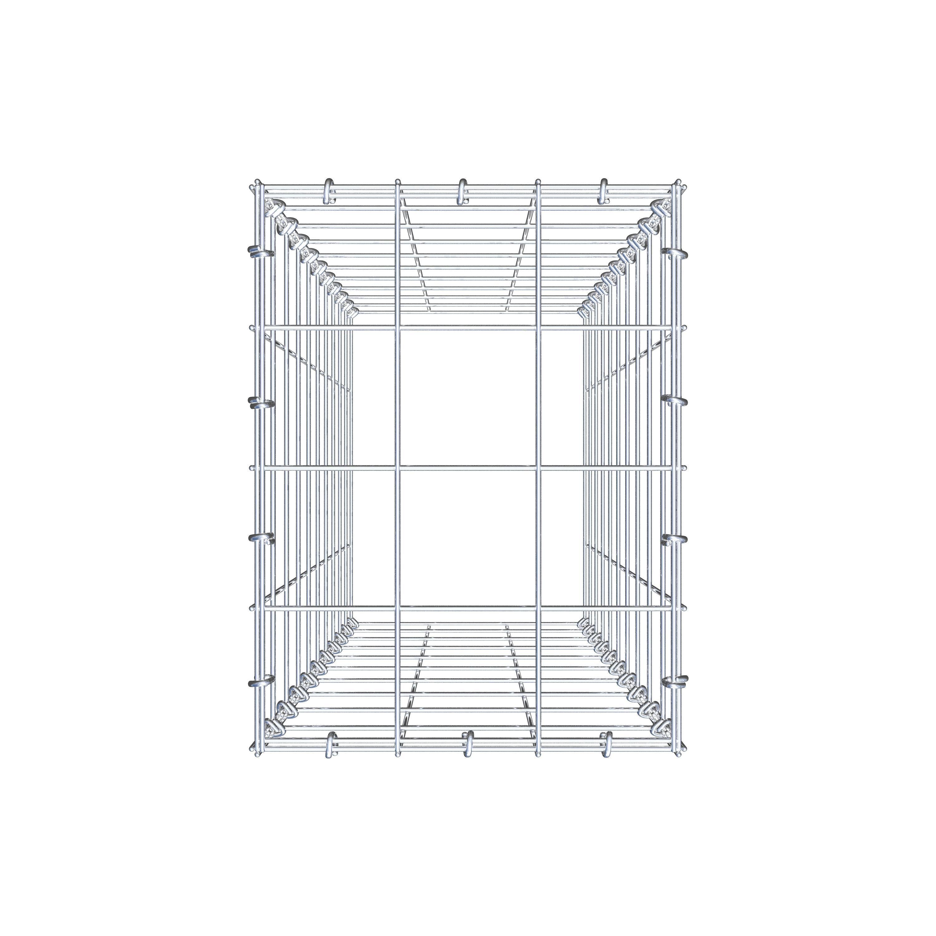 Anbaugabione Typ 3 100 cm x 30 cm x 40 cm (L x H x T), Maschenweite 10 cm x 10 cm, C-Ring