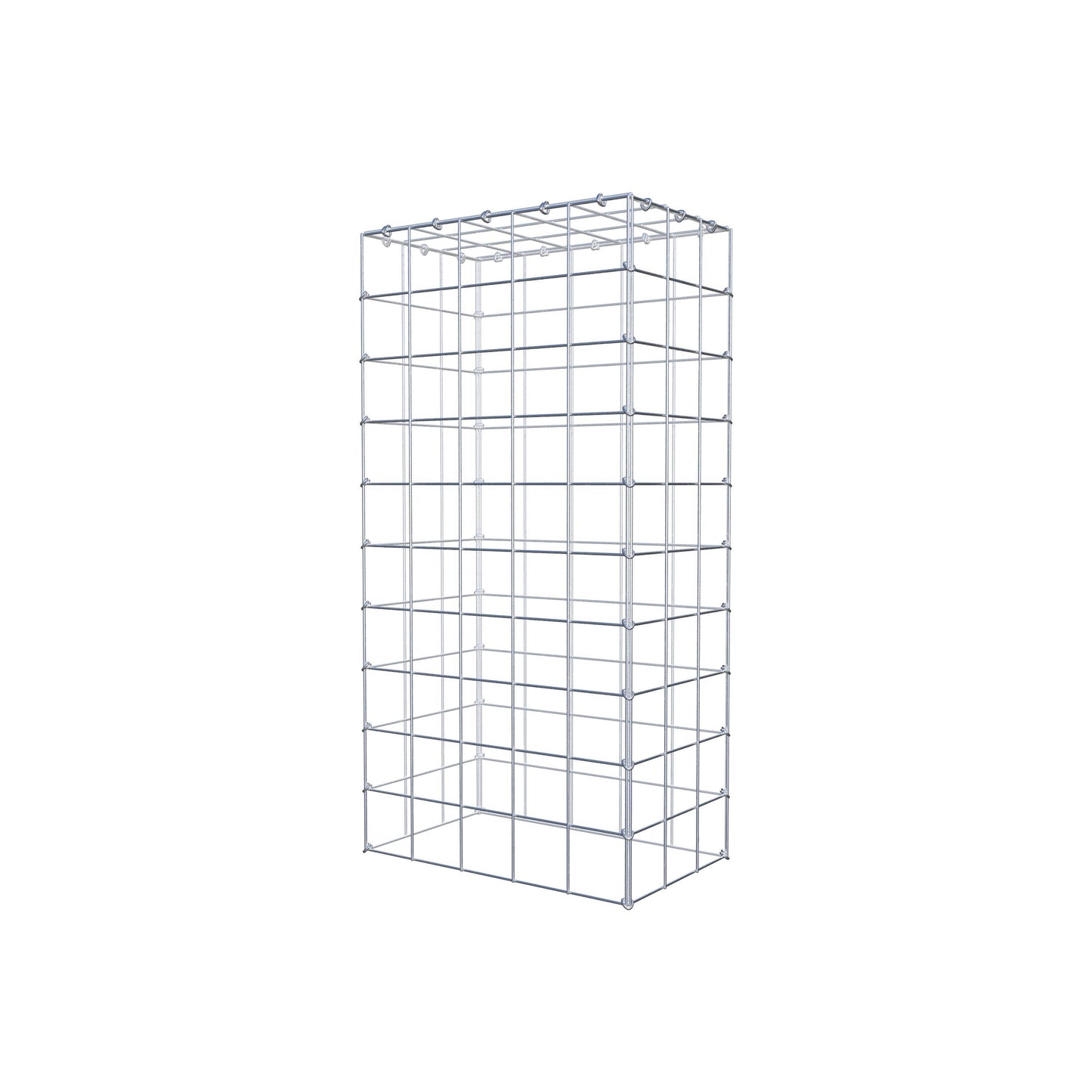 Typ 3 påbyggnadsgabion 100 cm x 30 cm x 50 cm (L x H x D), maskstorlek 10 cm x 10 cm, C-ring
