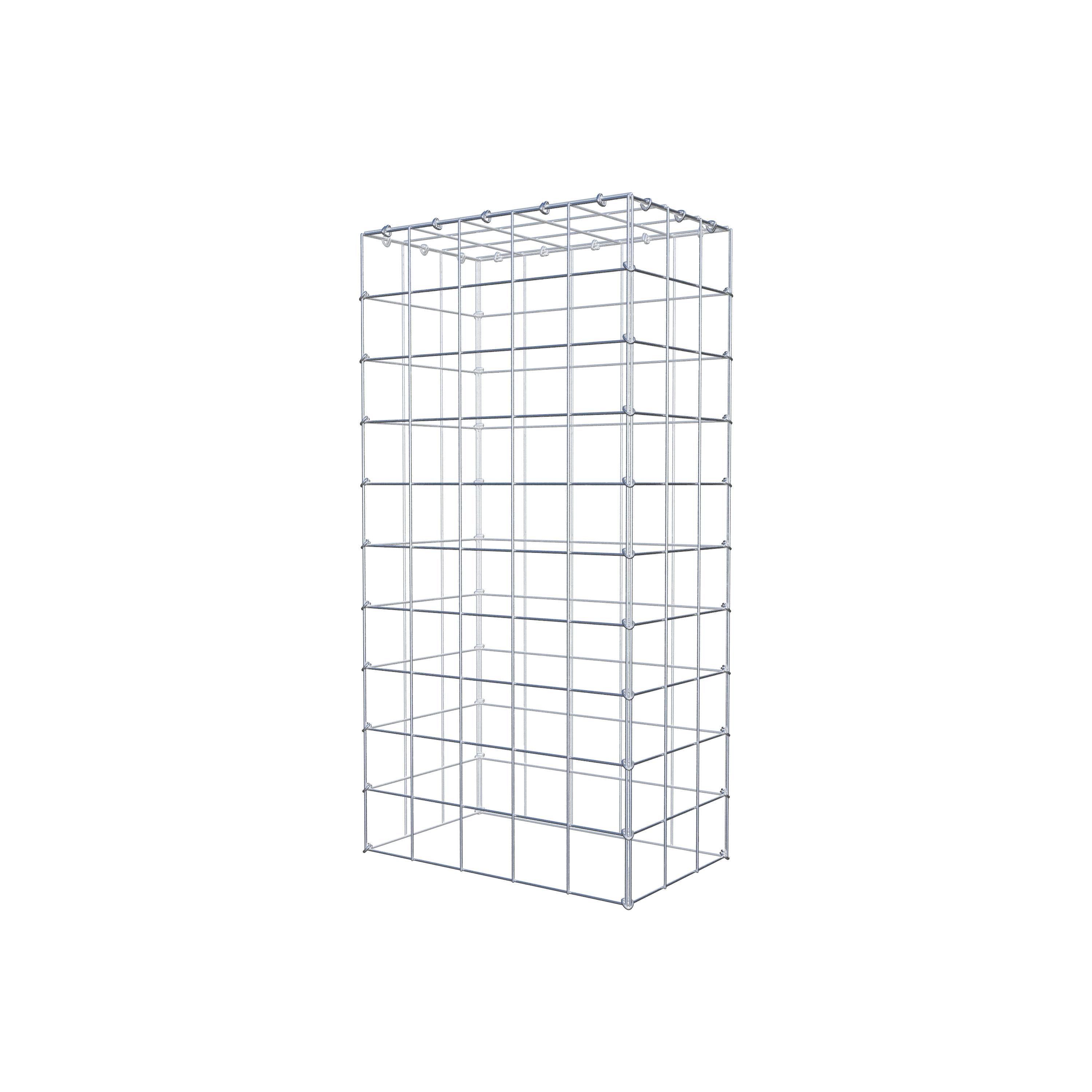 Mounted gabion type 3 100 cm x 30 cm x 50 cm (L x H x D), mesh size 10 cm x 10 cm, C-ring