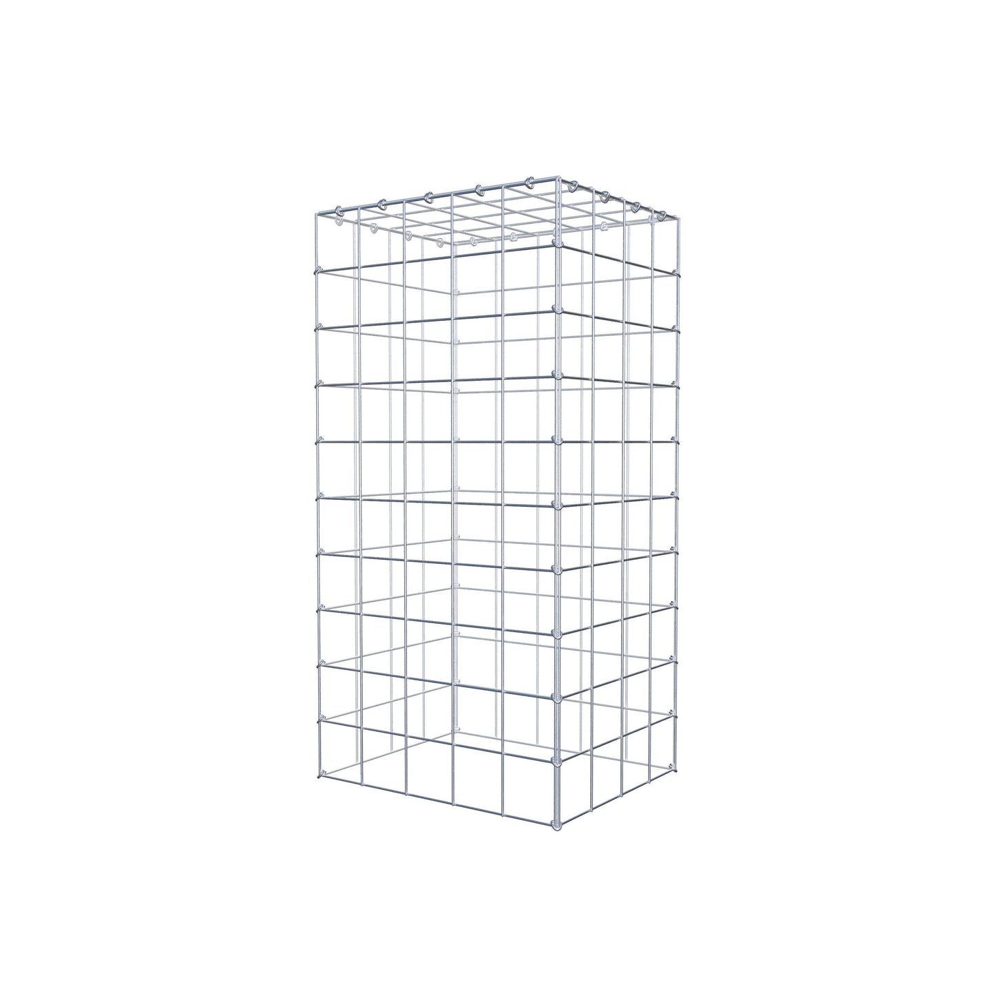 Monteret gabion type 3 100 cm x 40 cm x 50 cm (L x H x D), maskestørrelse 10 cm x 10 cm, C-ring