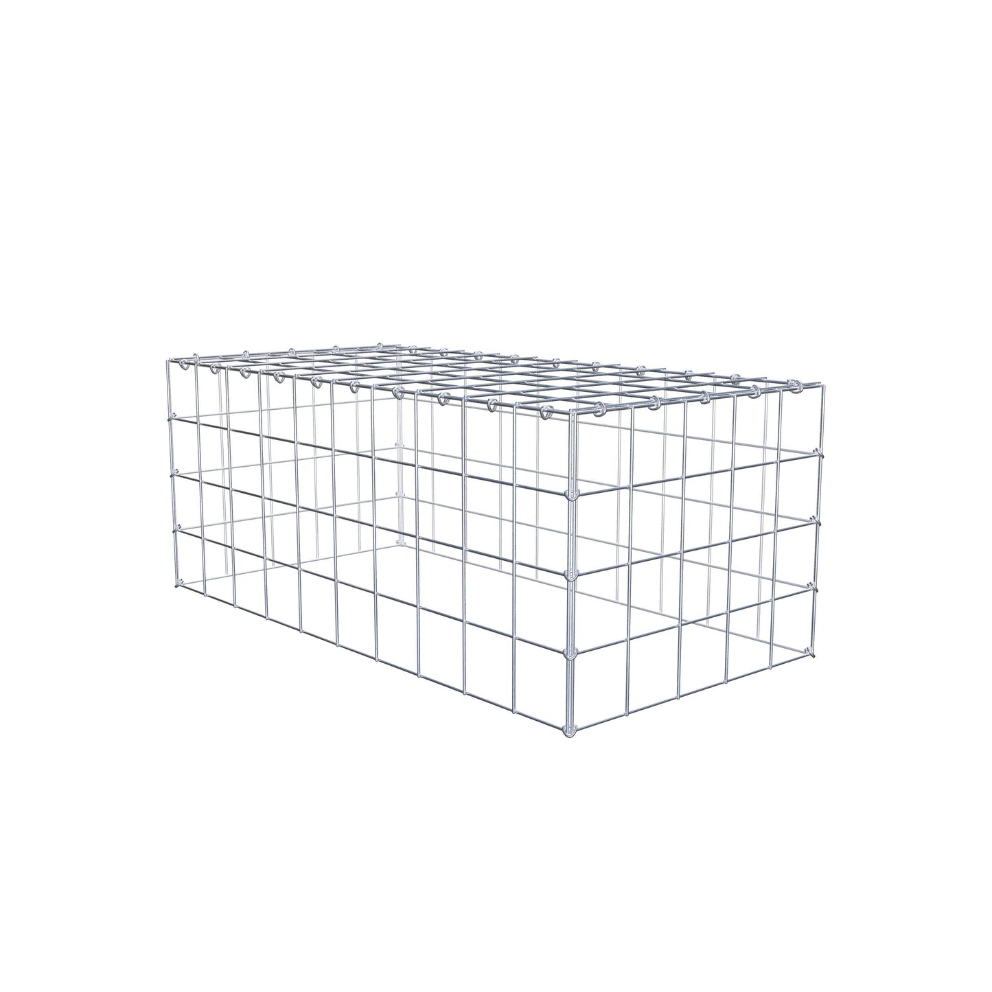 Monteret gabion type 3 100 cm x 40 cm x 50 cm (L x H x D), maskestørrelse 10 cm x 10 cm, C-ring