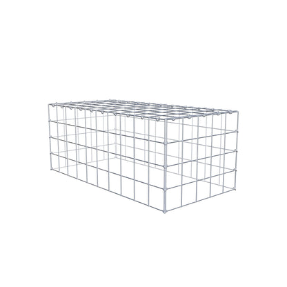 Monteret gabion type 3 100 cm x 40 cm x 50 cm (L x H x D), maskestørrelse 10 cm x 10 cm, C-ring