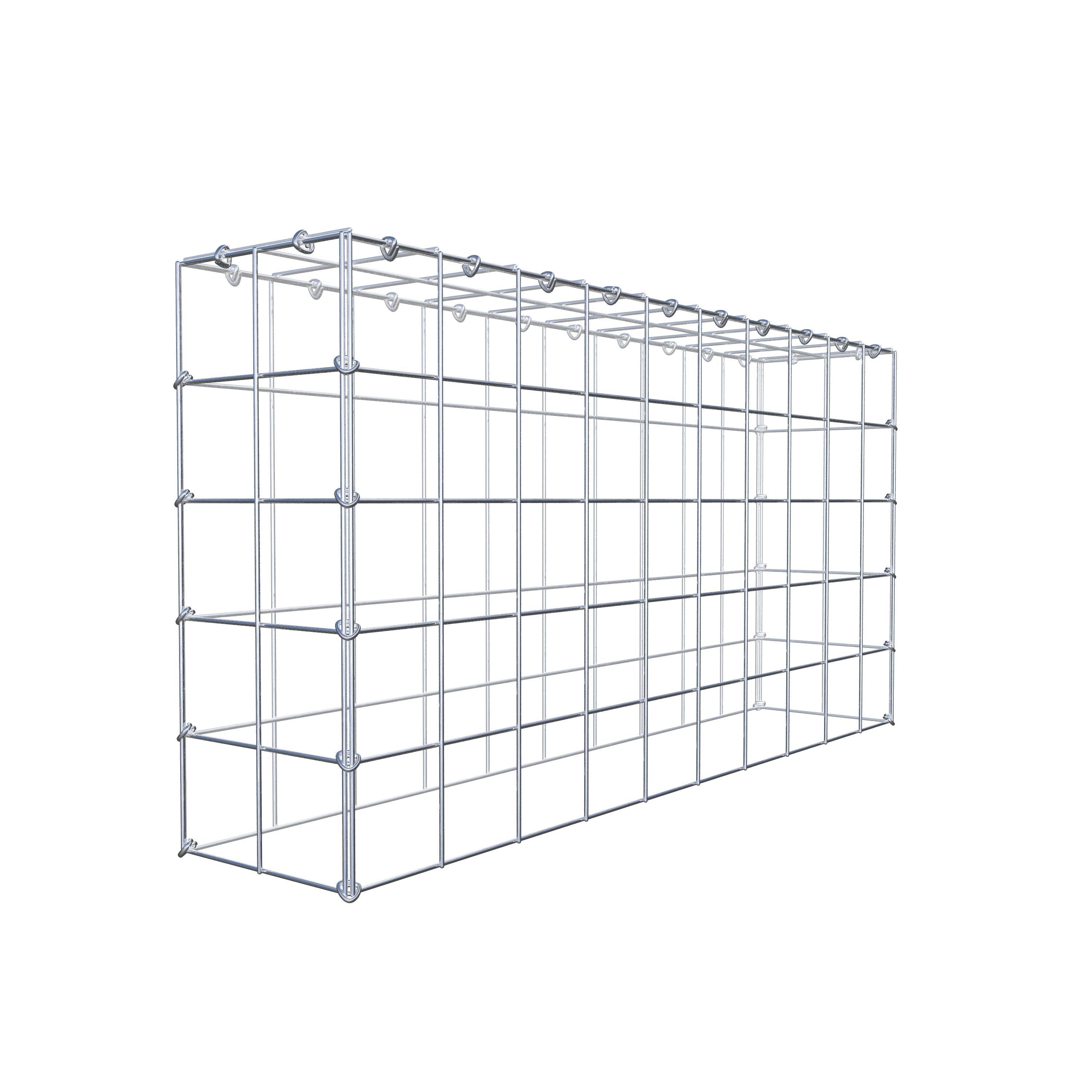 Mounted gabion type 3 100 cm x 50 cm x 20 cm (L x H x D), mesh size 10 cm x 10 cm, C-ring