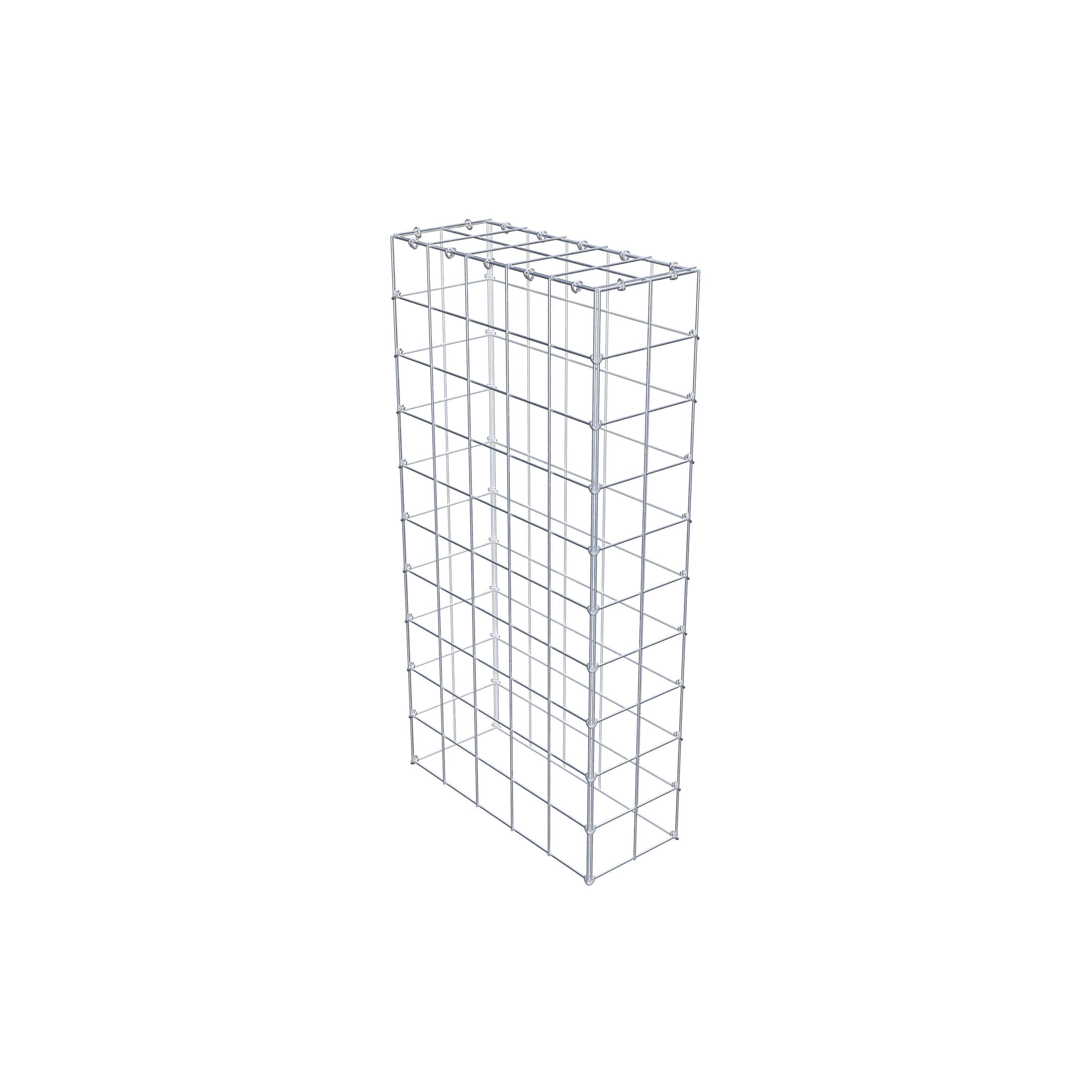 Mounted gabion type 3 100 cm x 50 cm x 20 cm (L x H x D), mesh size 10 cm x 10 cm, C-ring