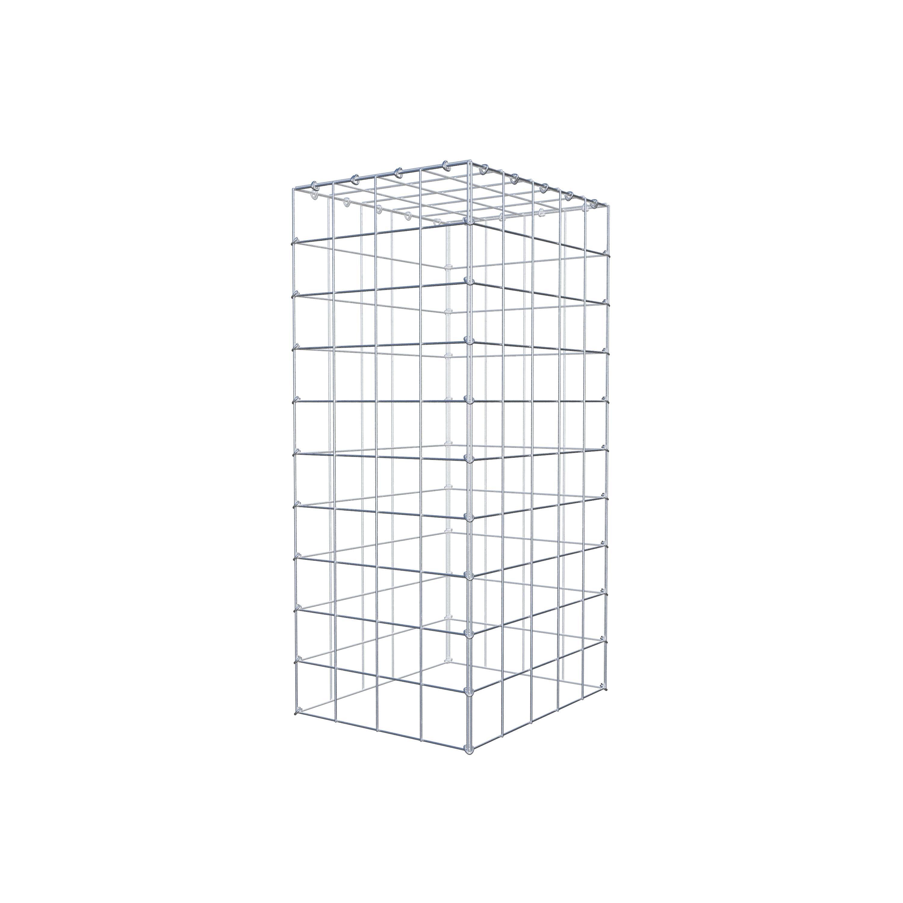 Mounted gabion type 3 100 cm x 50 cm x 40 cm (L x H x D), mesh size 10 cm x 10 cm, C-ring