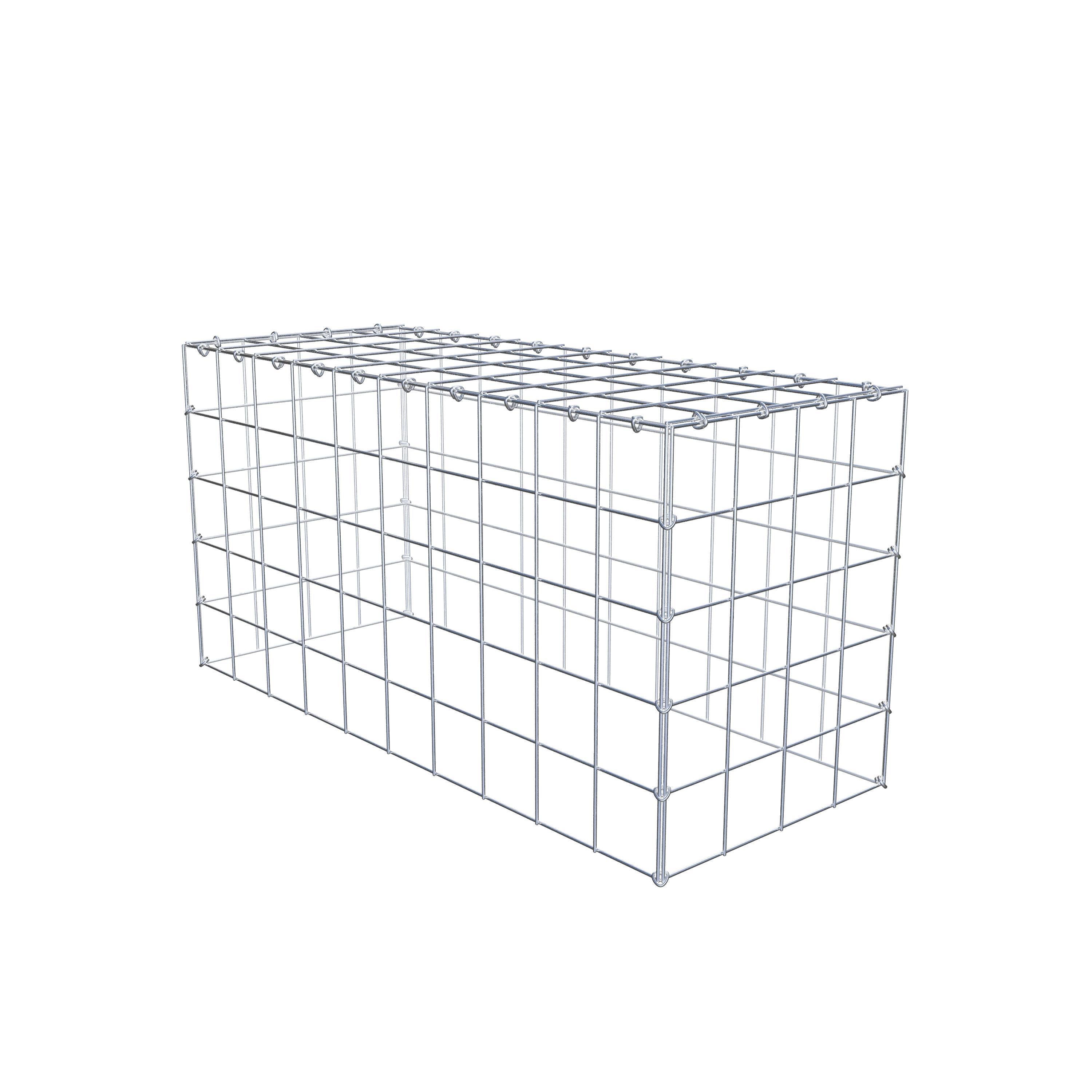 Mounted gabion type 3 100 cm x 50 cm x 40 cm (L x H x D), mesh size 10 cm x 10 cm, C-ring