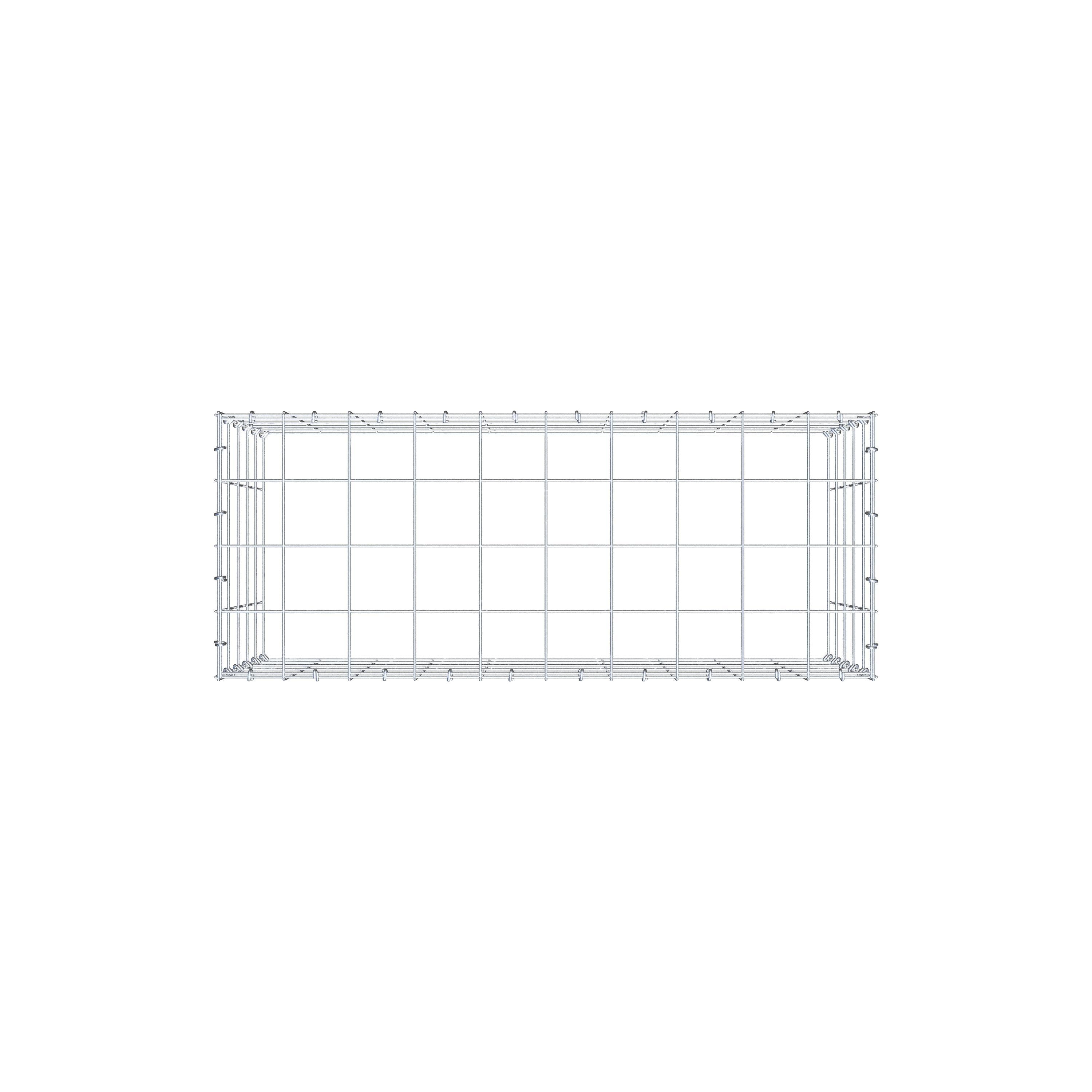 Mounted gabion type 3 100 cm x 50 cm x 40 cm (L x H x D), mesh size 10 cm x 10 cm, C-ring