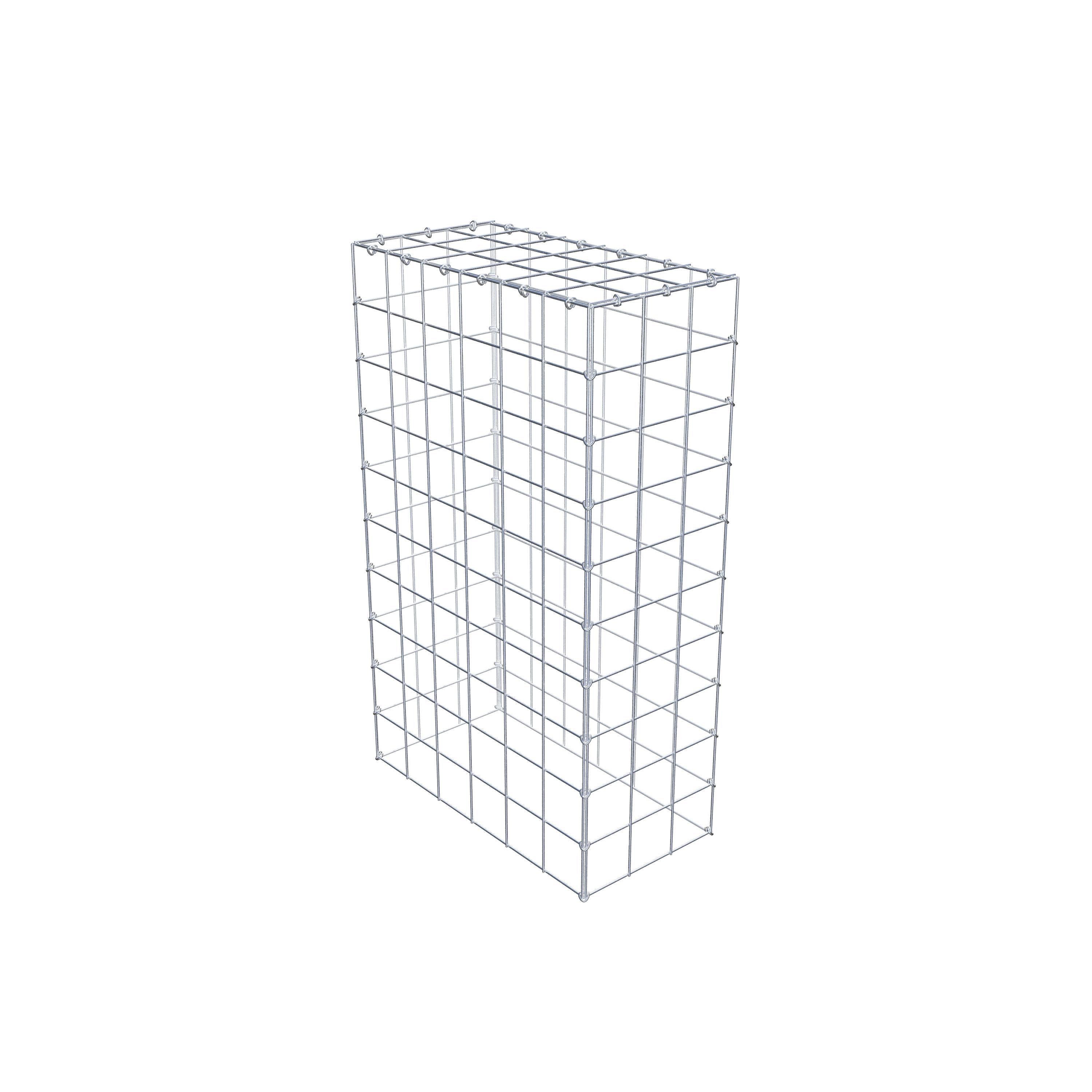 Mounted gabion type 3 100 cm x 60 cm x 30 cm (L x H x D), mesh size 10 cm x 10 cm, C-ring