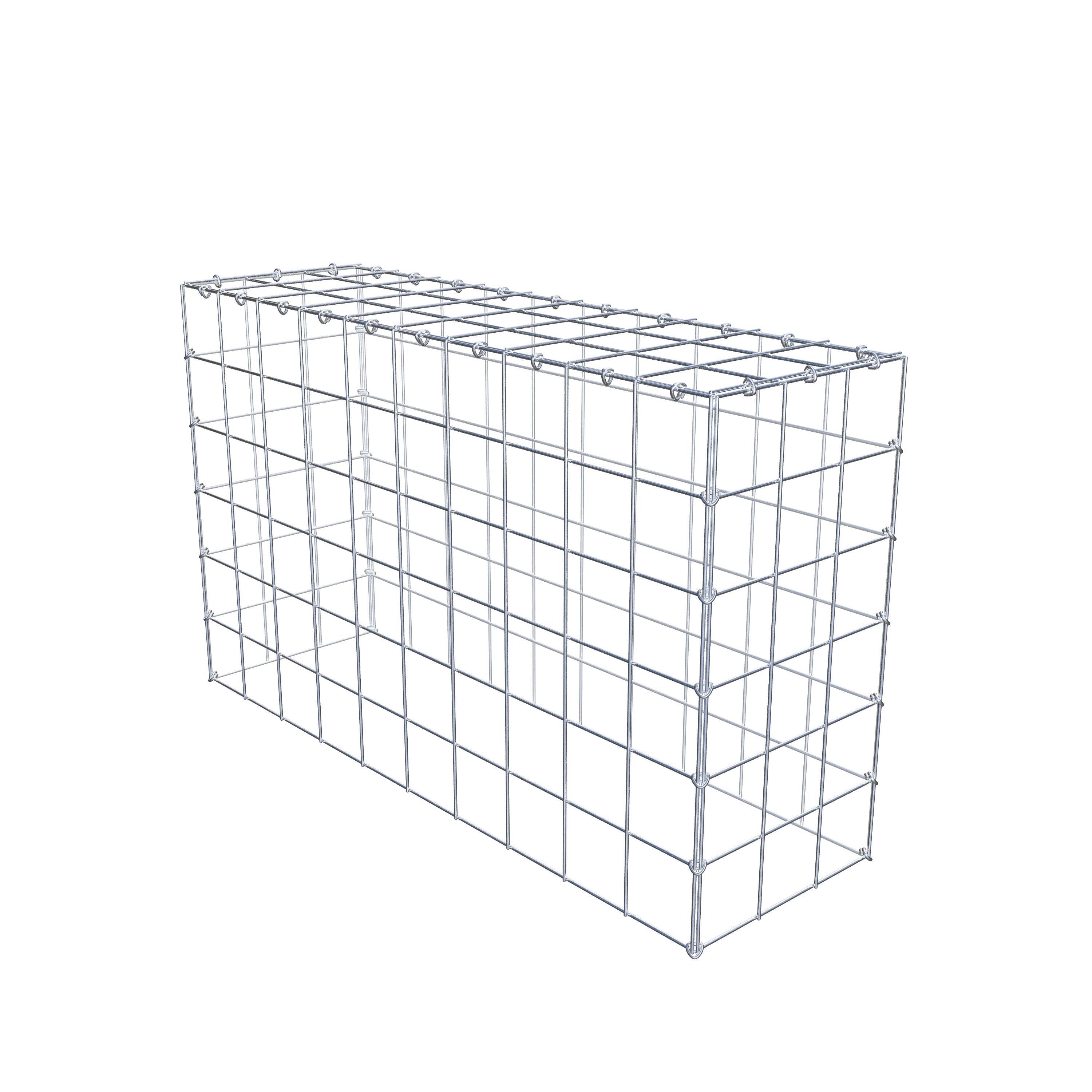 Mounted gabion type 3 100 cm x 60 cm x 30 cm (L x H x D), mesh size 10 cm x 10 cm, C-ring