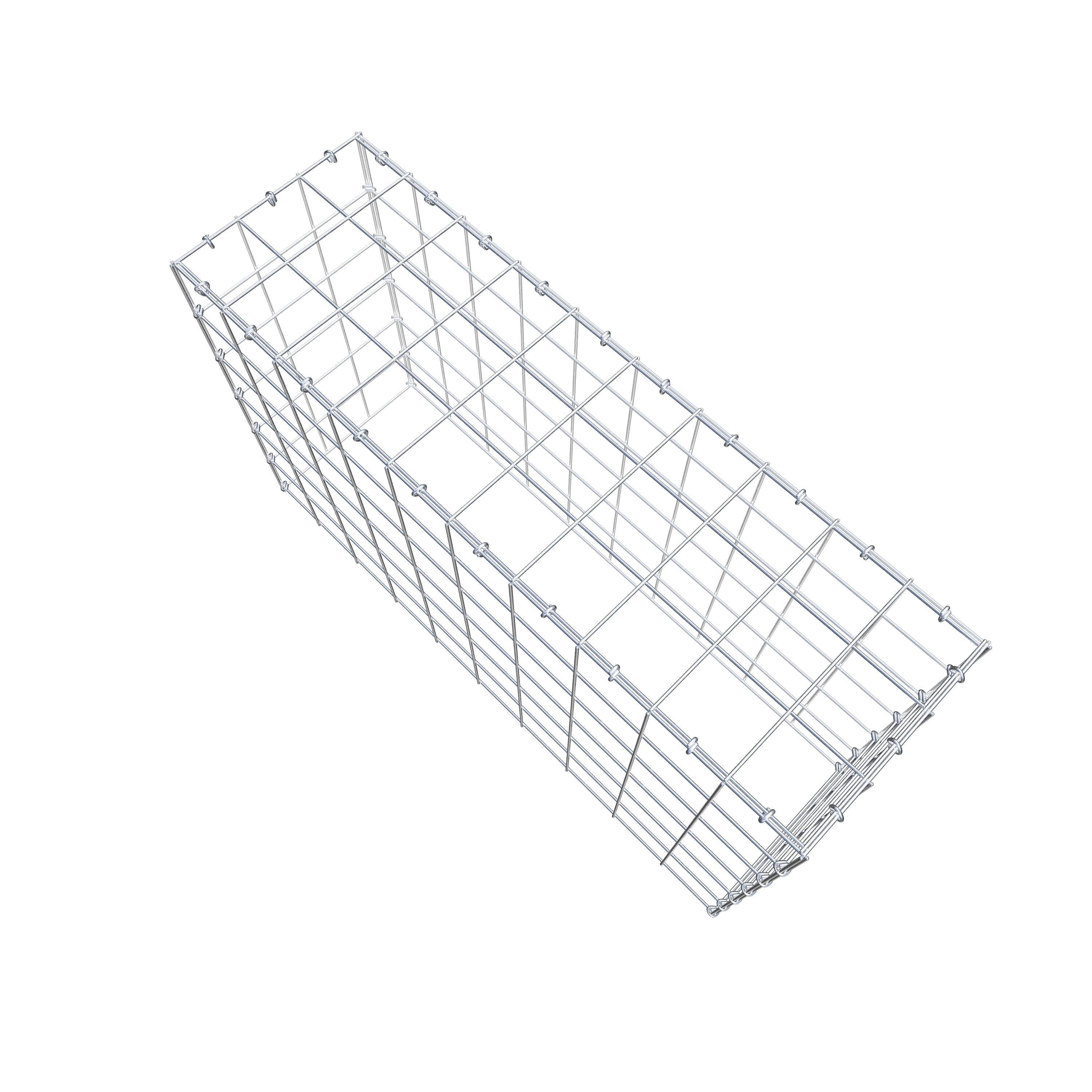 Mounted gabion type 3 100 cm x 60 cm x 30 cm (L x H x D), mesh size 10 cm x 10 cm, C-ring