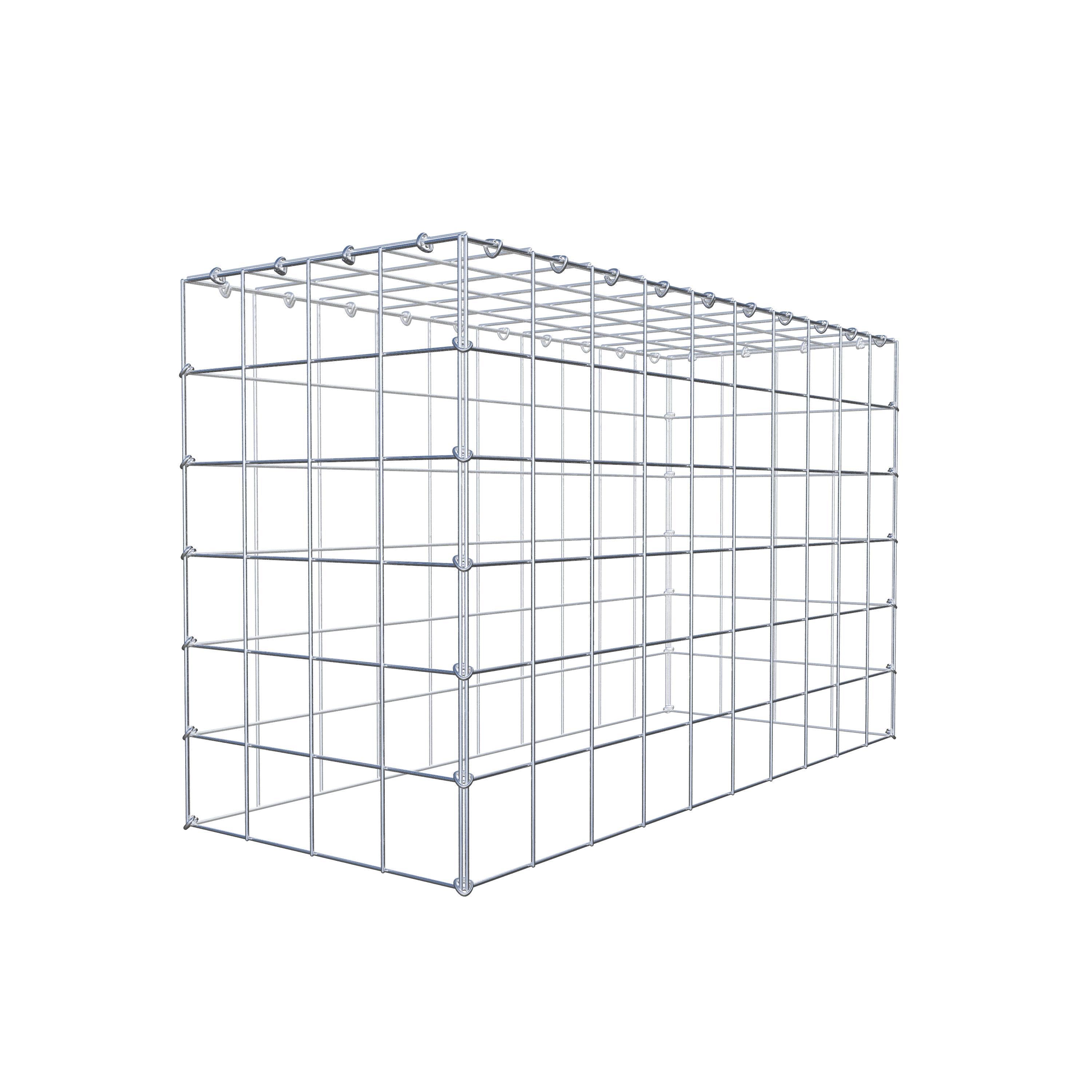 Monteret gabion type 3 100 cm x 60 cm x 40 cm (L x H x D), maskestørrelse 10 cm x 10 cm, C-ring