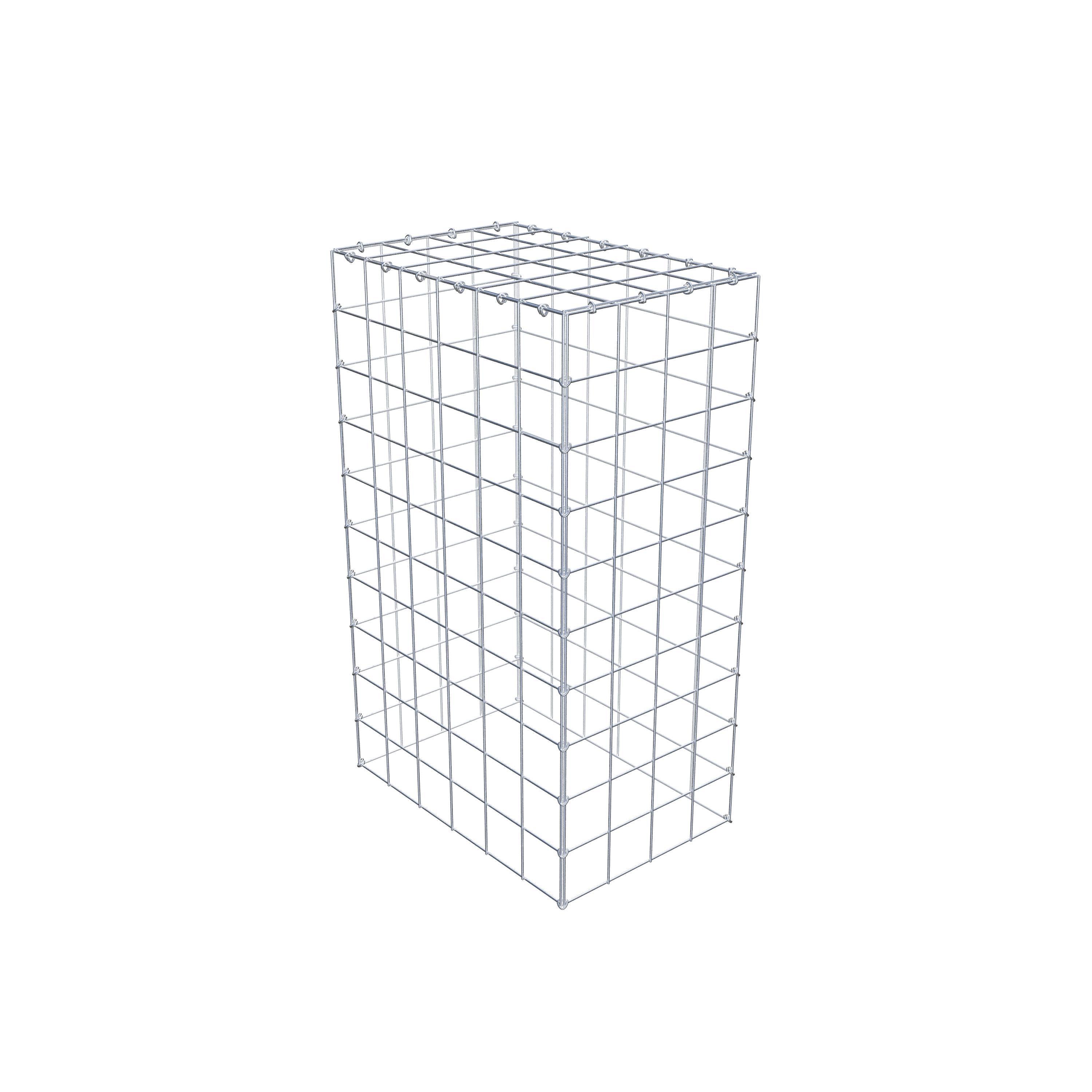 Monteret gabion type 3 100 cm x 60 cm x 40 cm (L x H x D), maskestørrelse 10 cm x 10 cm, C-ring