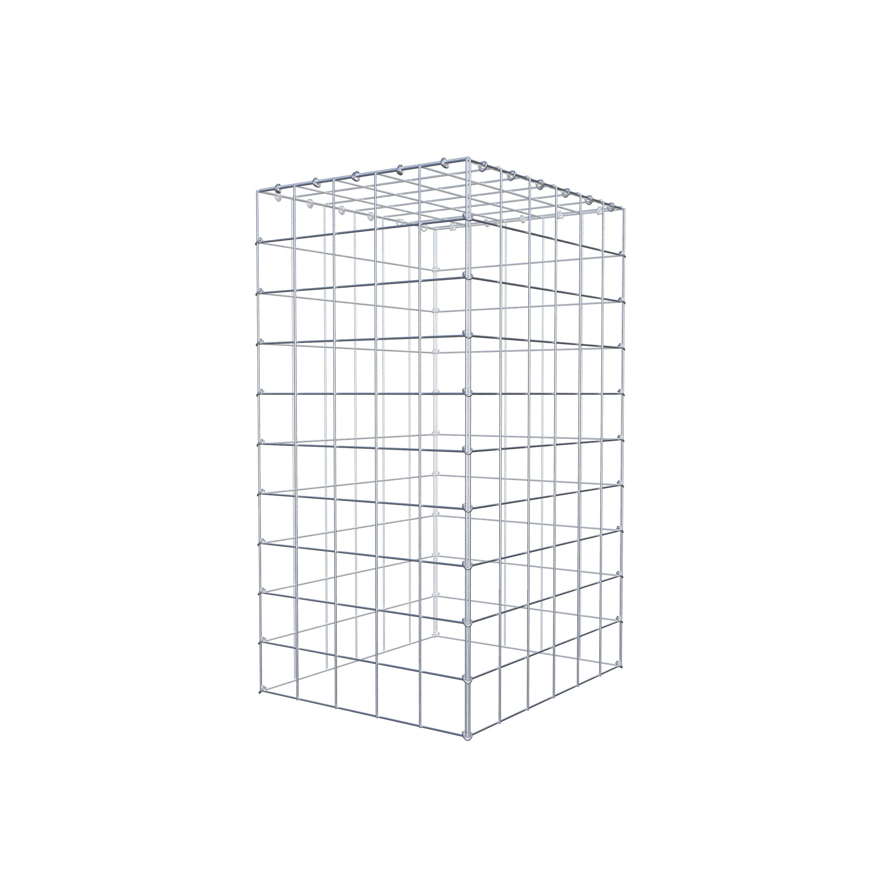 Mounted gabion type 3 100 cm x 60 cm x 50 cm (L x H x D), mesh size 10 cm x 10 cm, C-ring